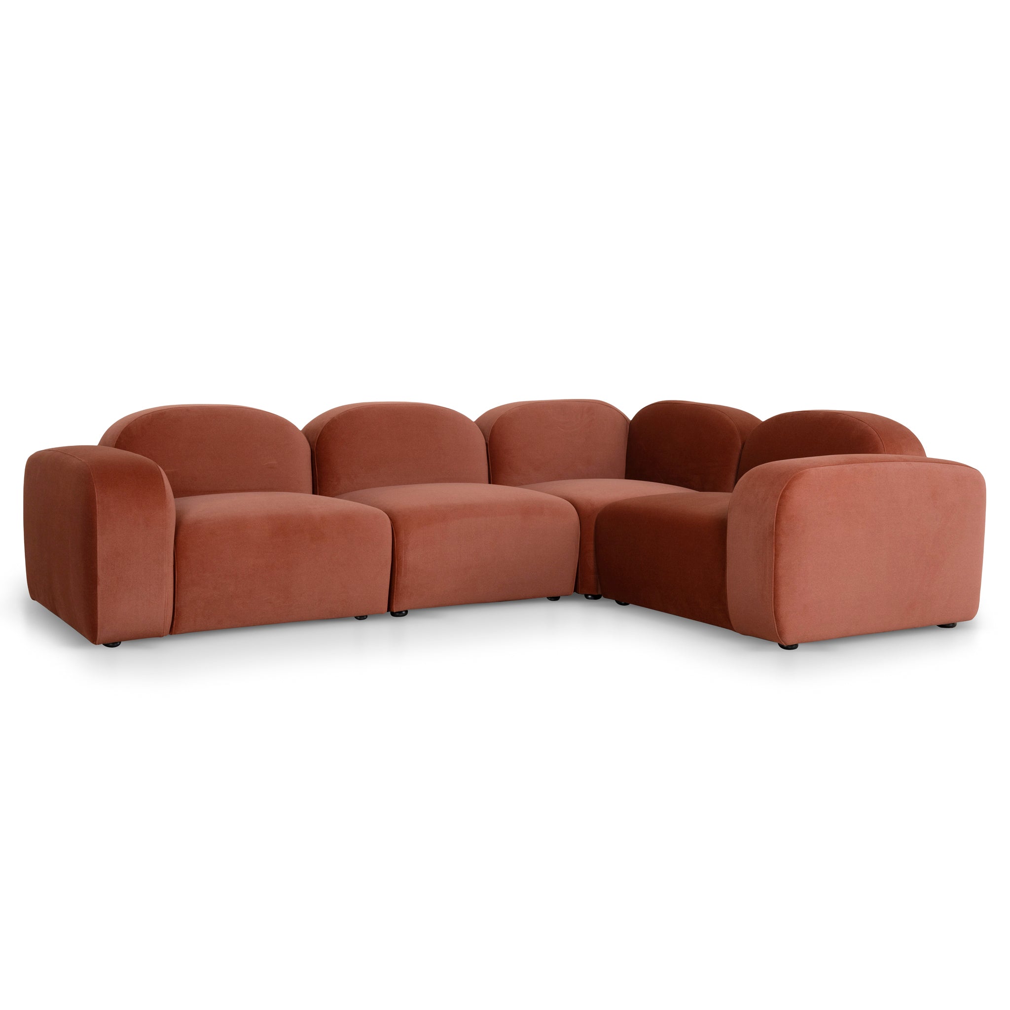CLC10366-OLS Corner Option for 4 Seater Sofa - Umber Orange