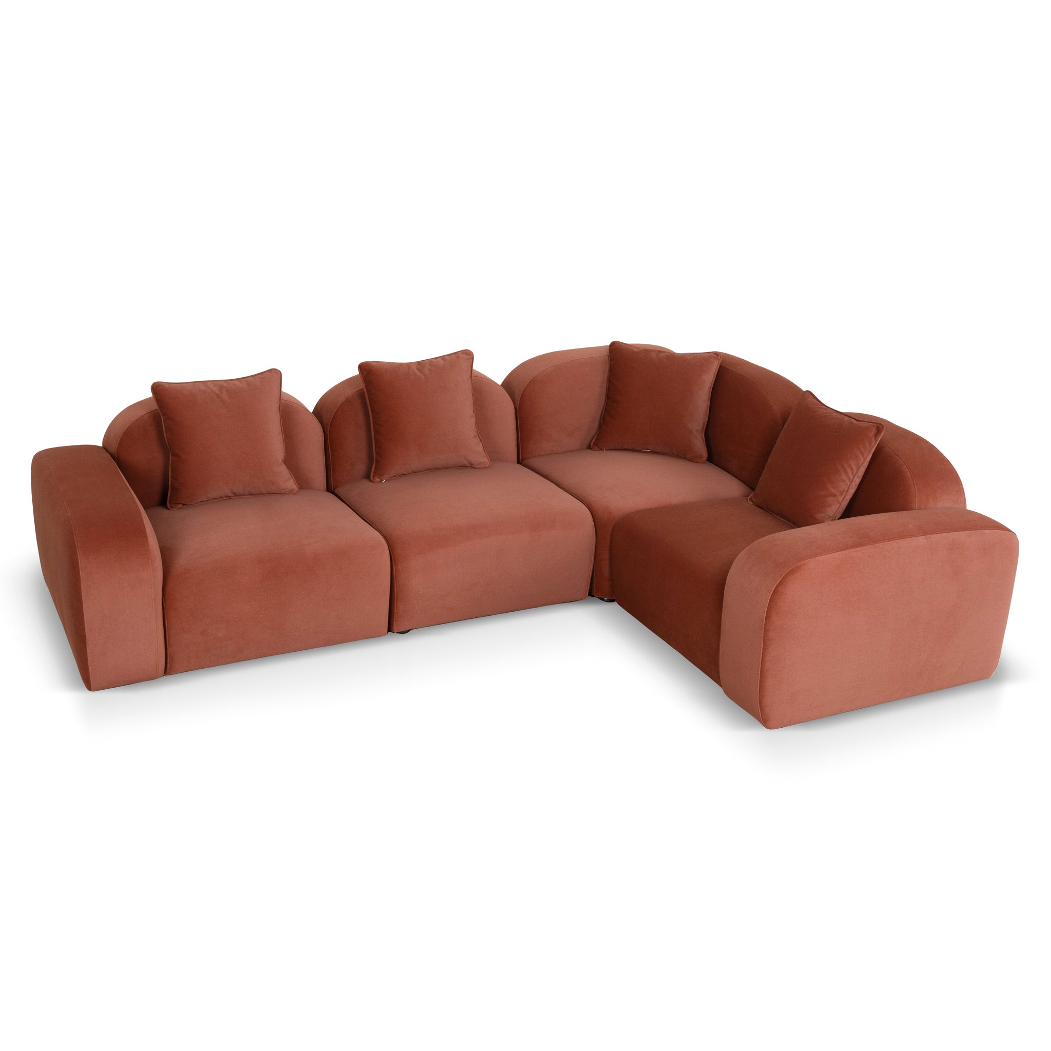 CLC10365-OLS 4 Seater Sofa - Umber Orange