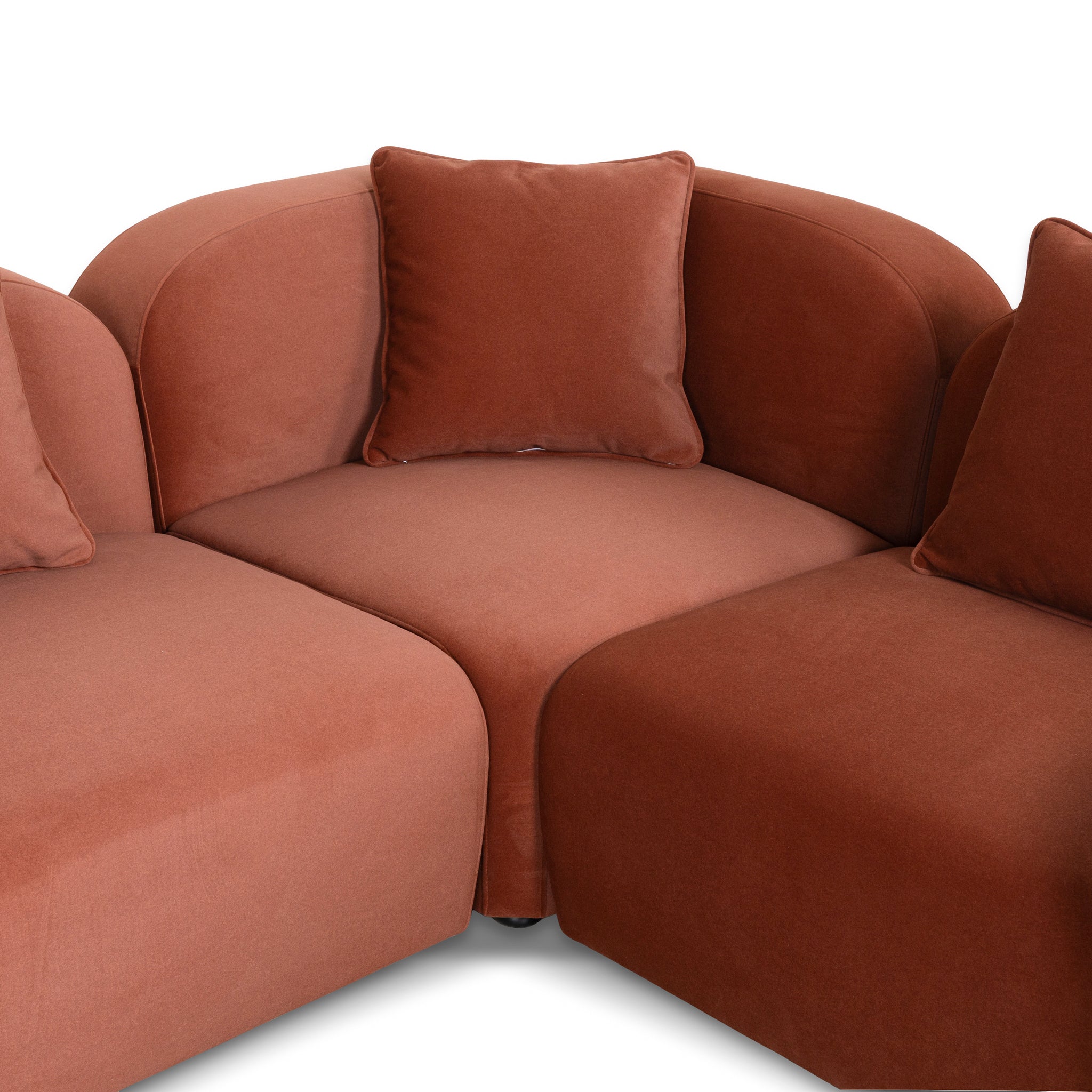 Corner Option for 4 Seater Sofa - Burnt Maroon - image 9