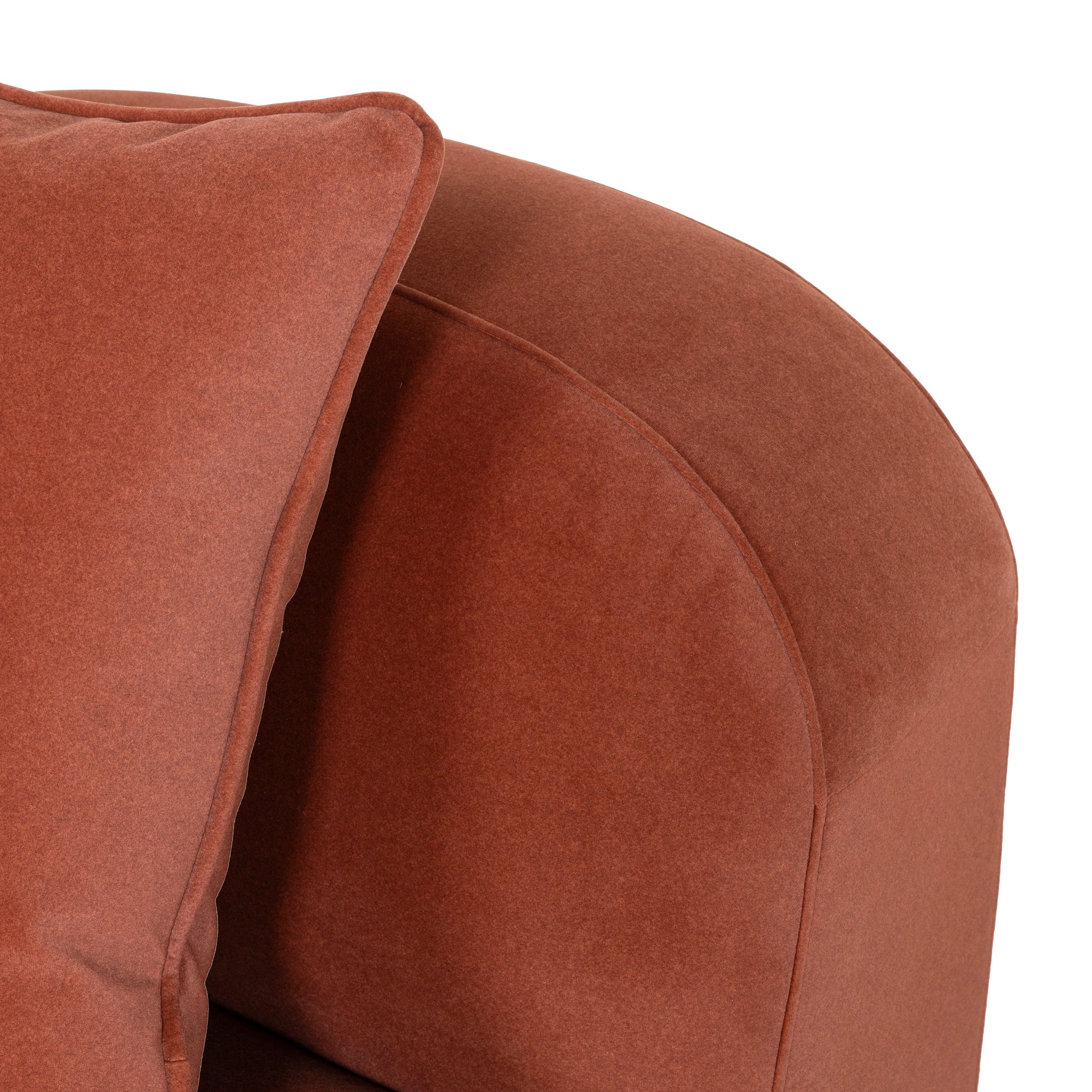 CLC10367-OLS Additional Armless for 4 Seater Sofa - Umber Orange