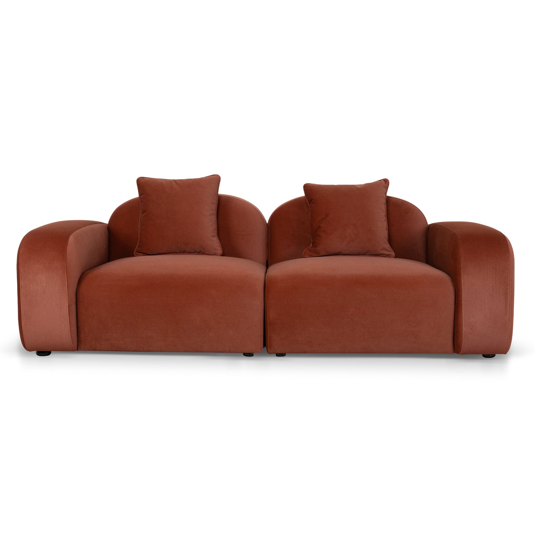 Additional Armless for 4 Seater Sofa - Umber Orange