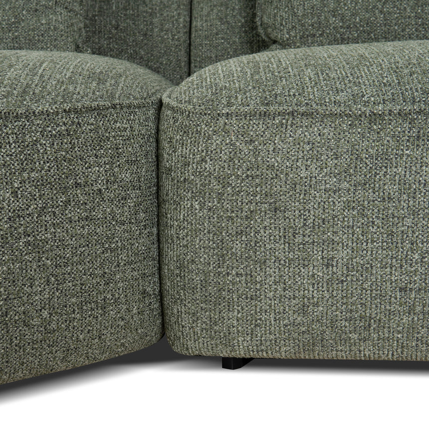 Left Chaise Sofa - Coral Dark Green