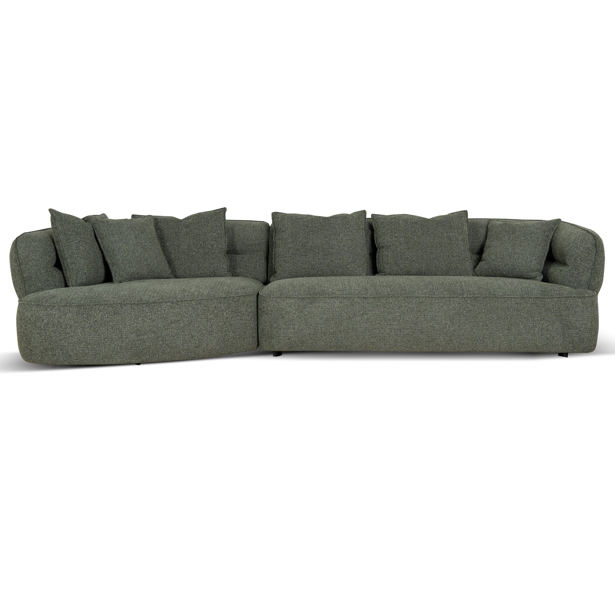 CLC10374-KJ Left Chaise Sofa - Coral Dark Green