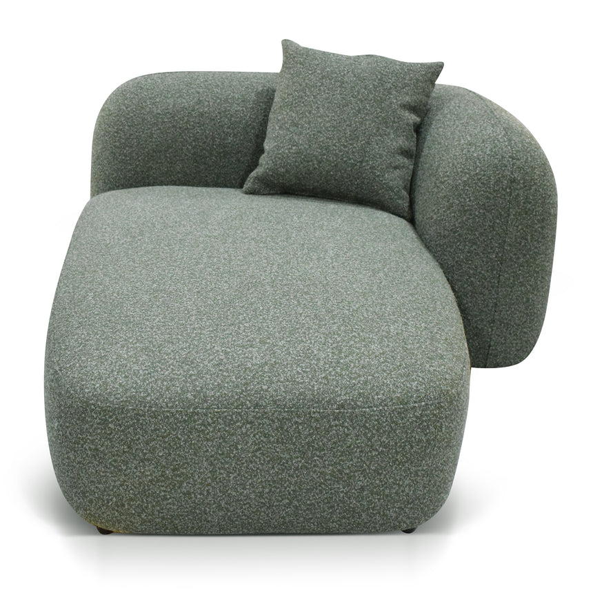 3 Seater Right Chaise Sofa - Amazon Green