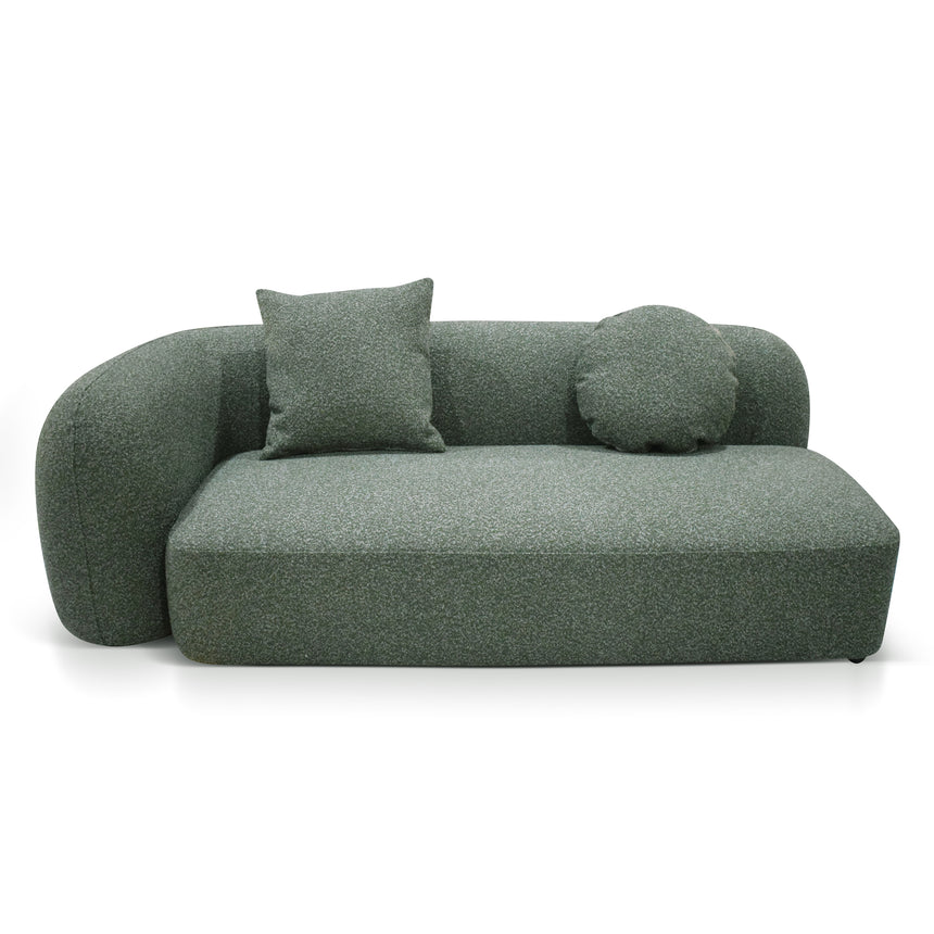 3 Seater Right Chaise Sofa - Amazon Green