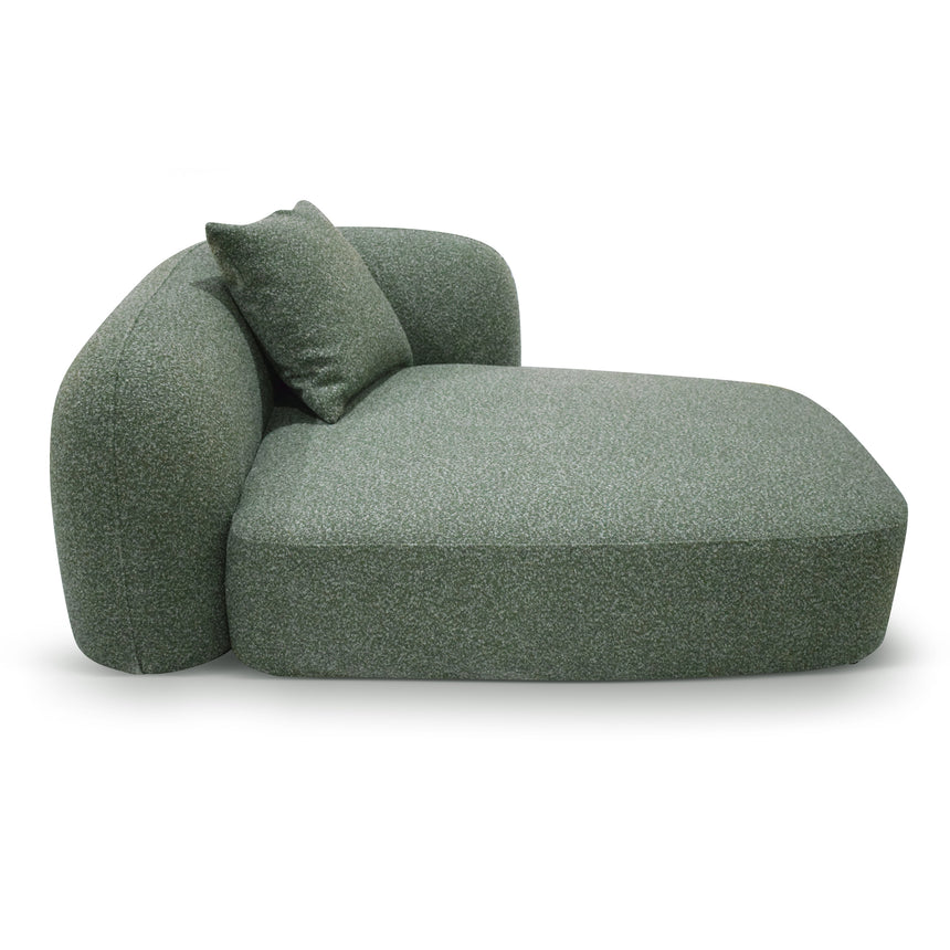 3 Seater Right Chaise Sofa - Amazon Green