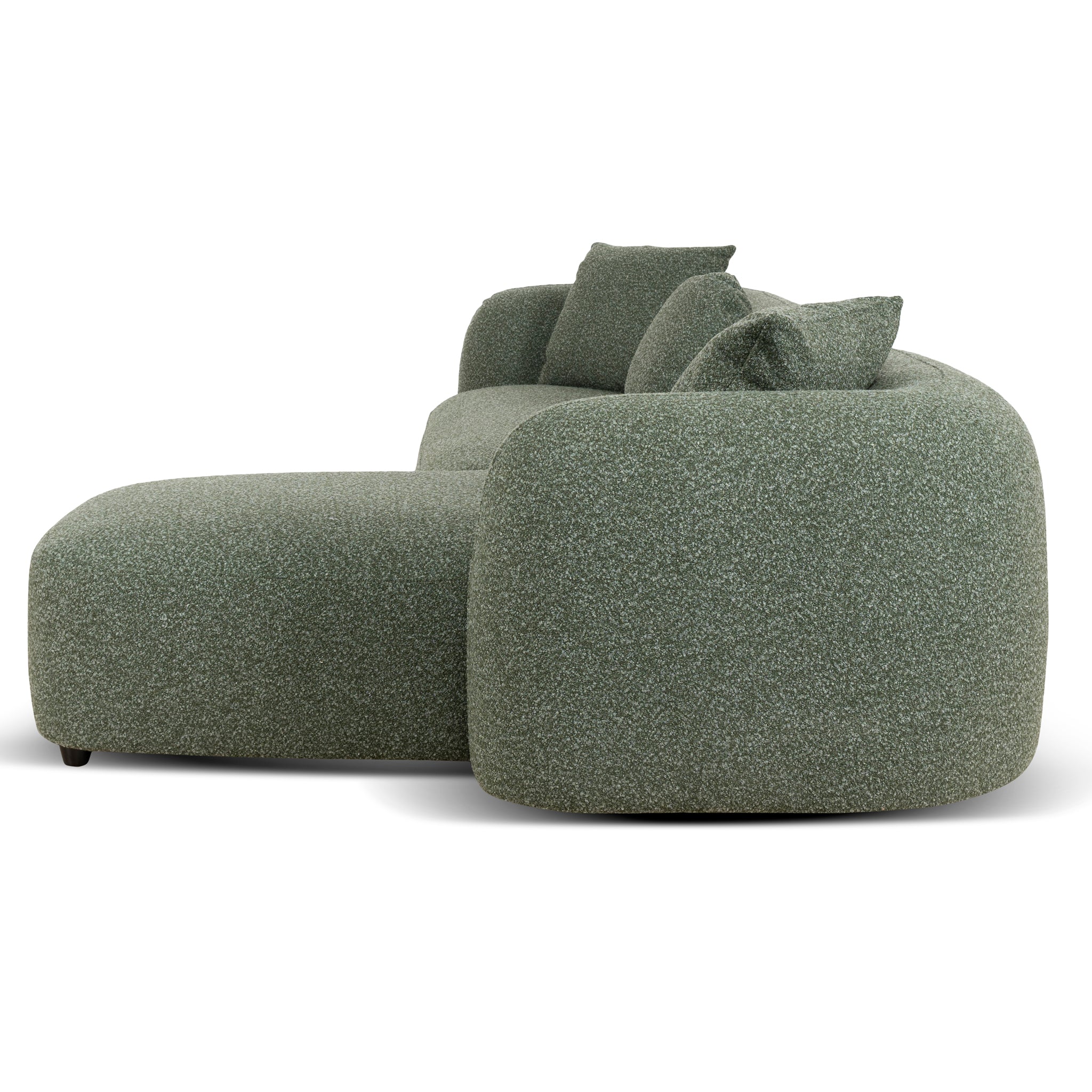 3 Seater Right Chaise Sofa - Amazon Green - Justus