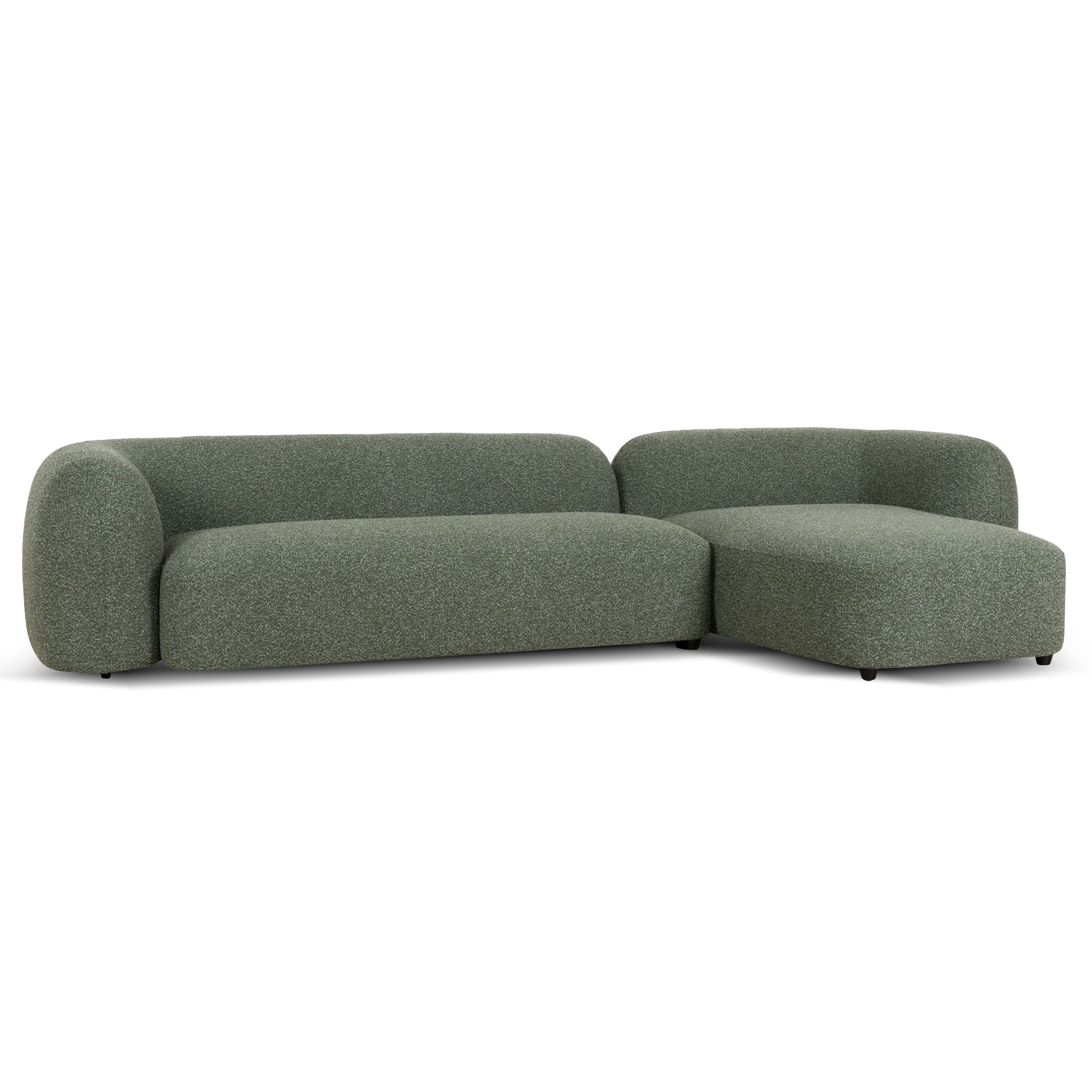 3 Seater Right Chaise Sofa - Amazon Green - Justus