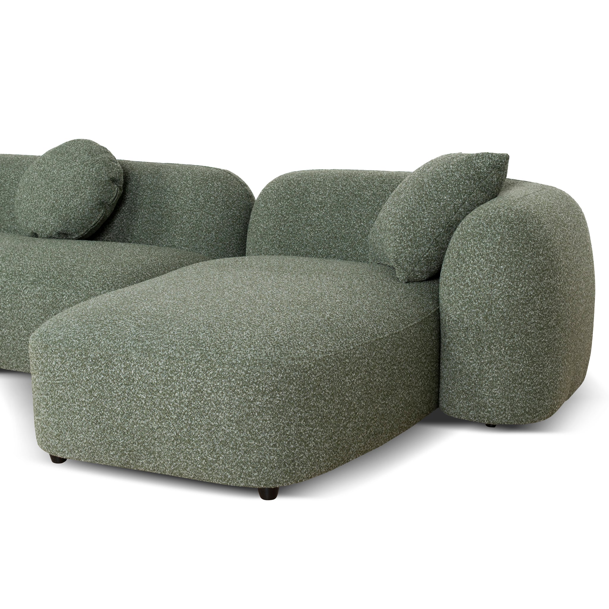 CLC10387-AE 3 Seater Right Chaise Sofa - Amazon Green