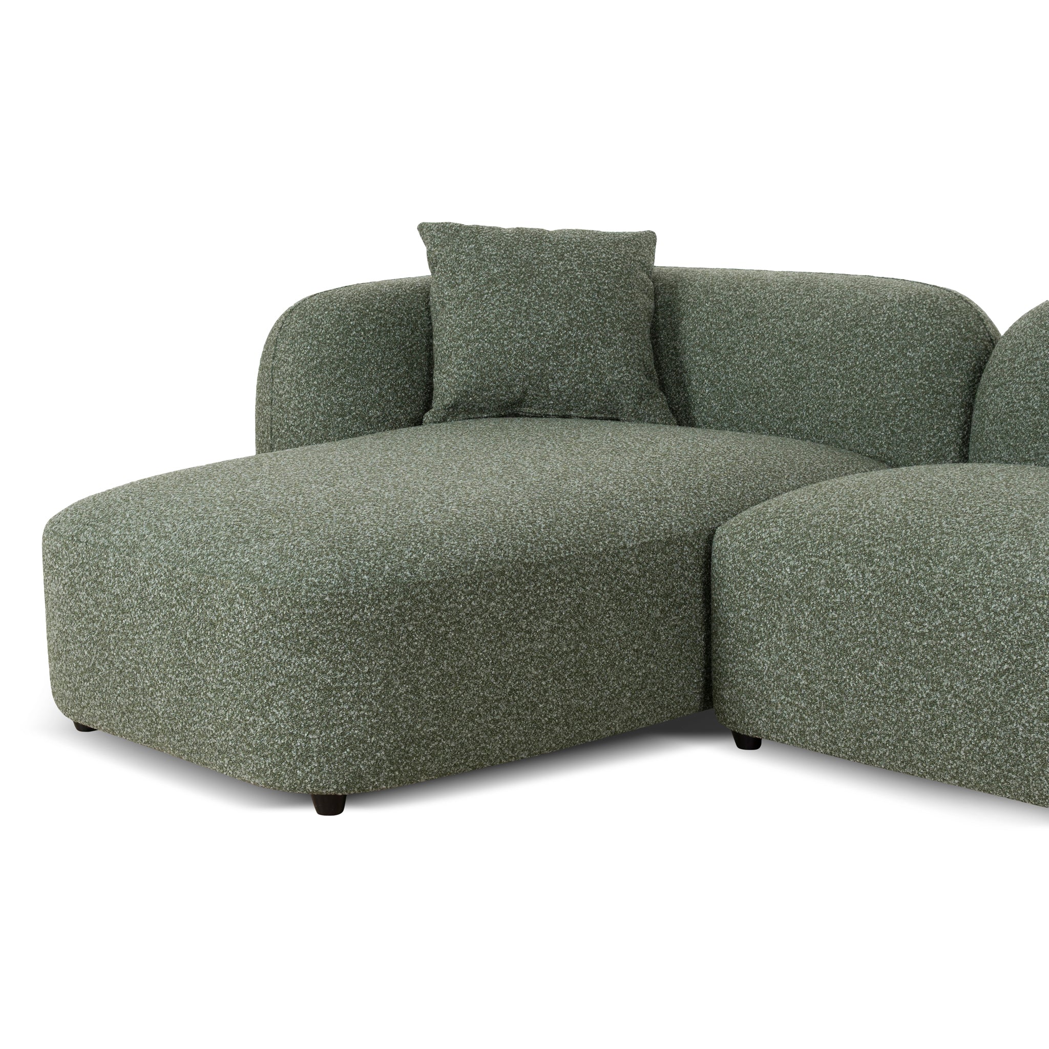 CLC10388-AE 3 Seater Left Chaise Sofa - Amazon Green