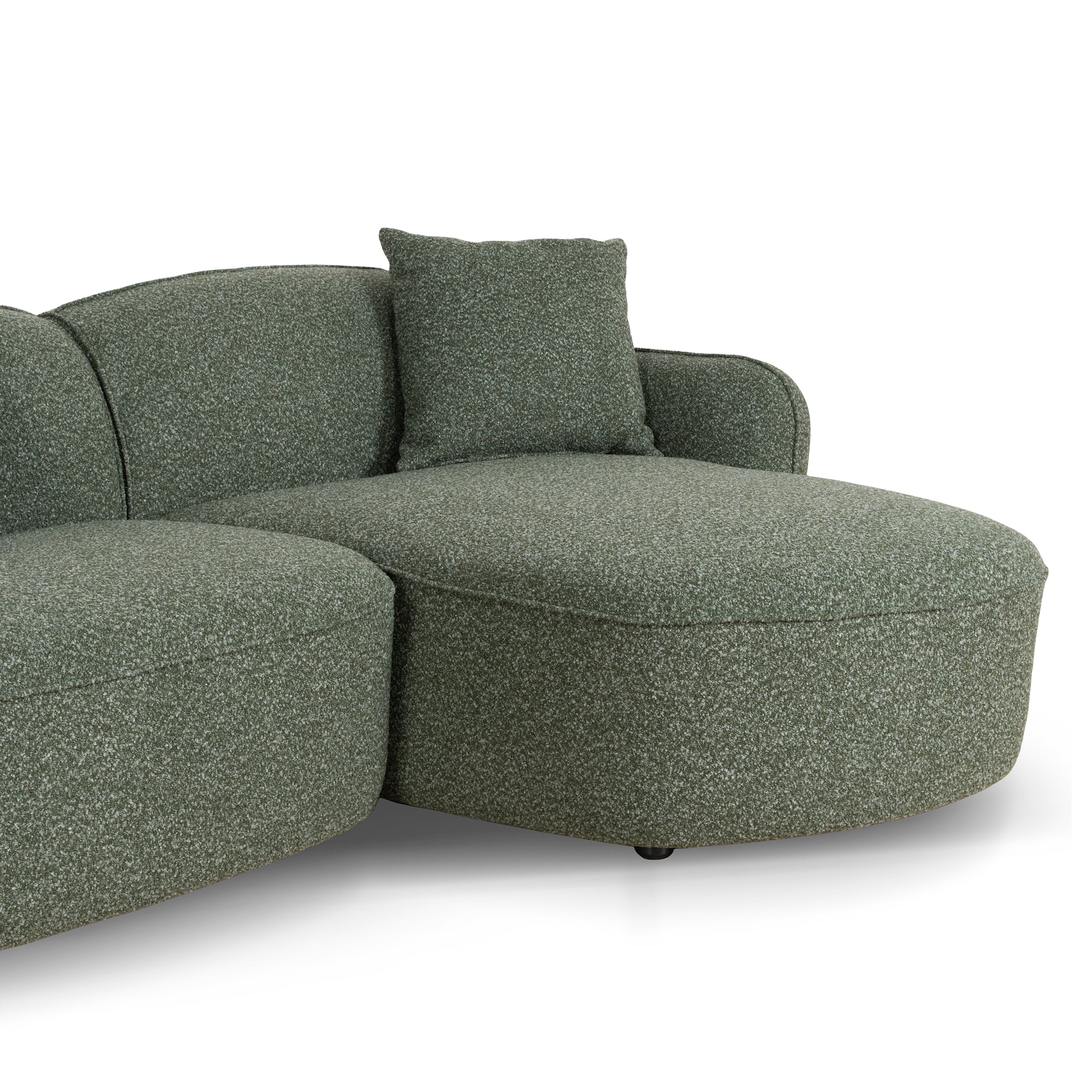 CLC10393-AE 3 Seater Right Chaise Sofa - Amazon Green