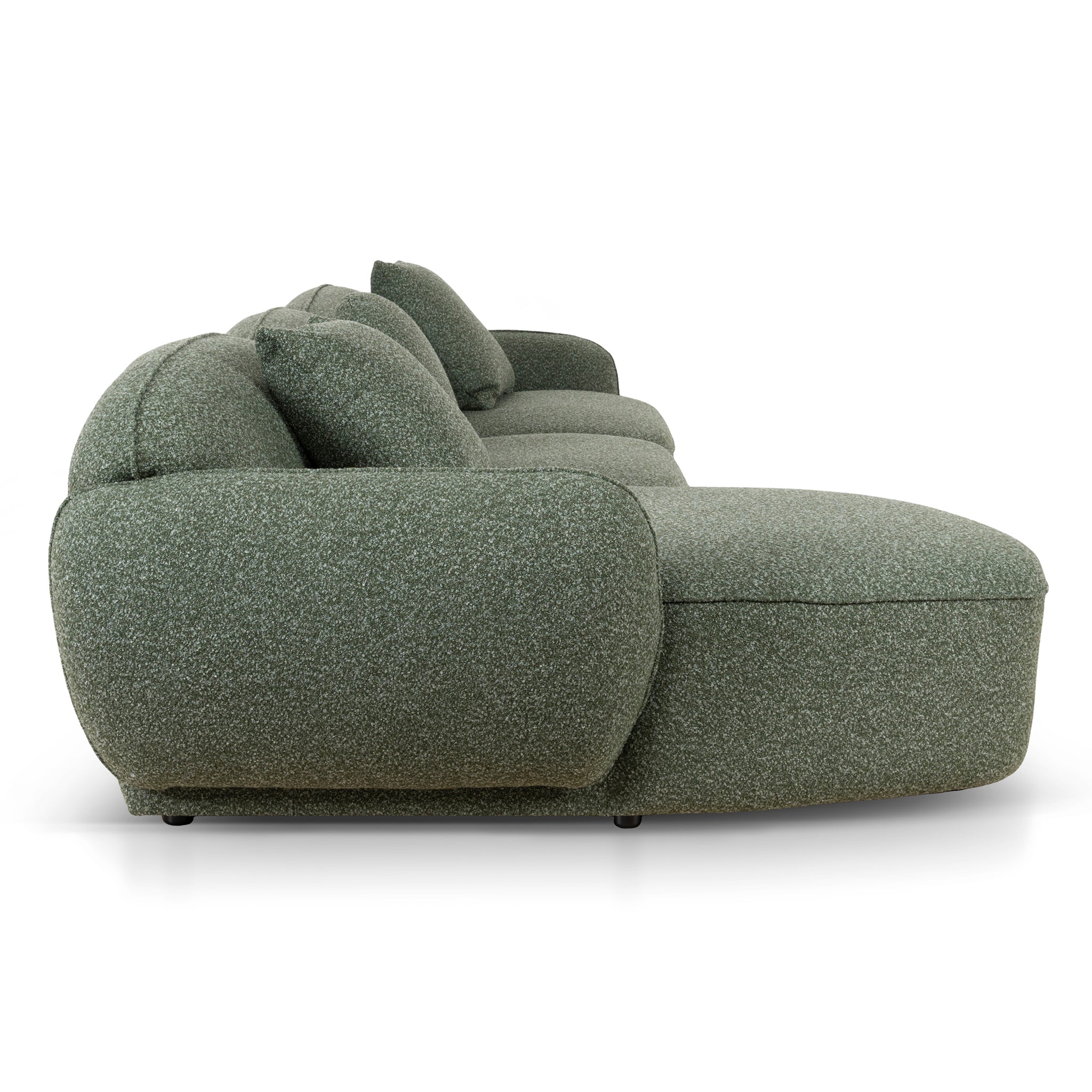 CLC10394-AE 3 Seater Left Chaise Sofa - Amazon Green