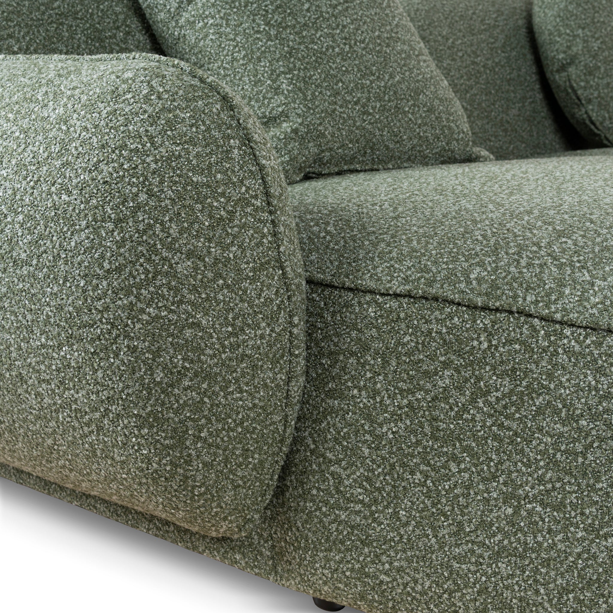 CLC10394-AE 3 Seater Left Chaise Sofa - Amazon Green