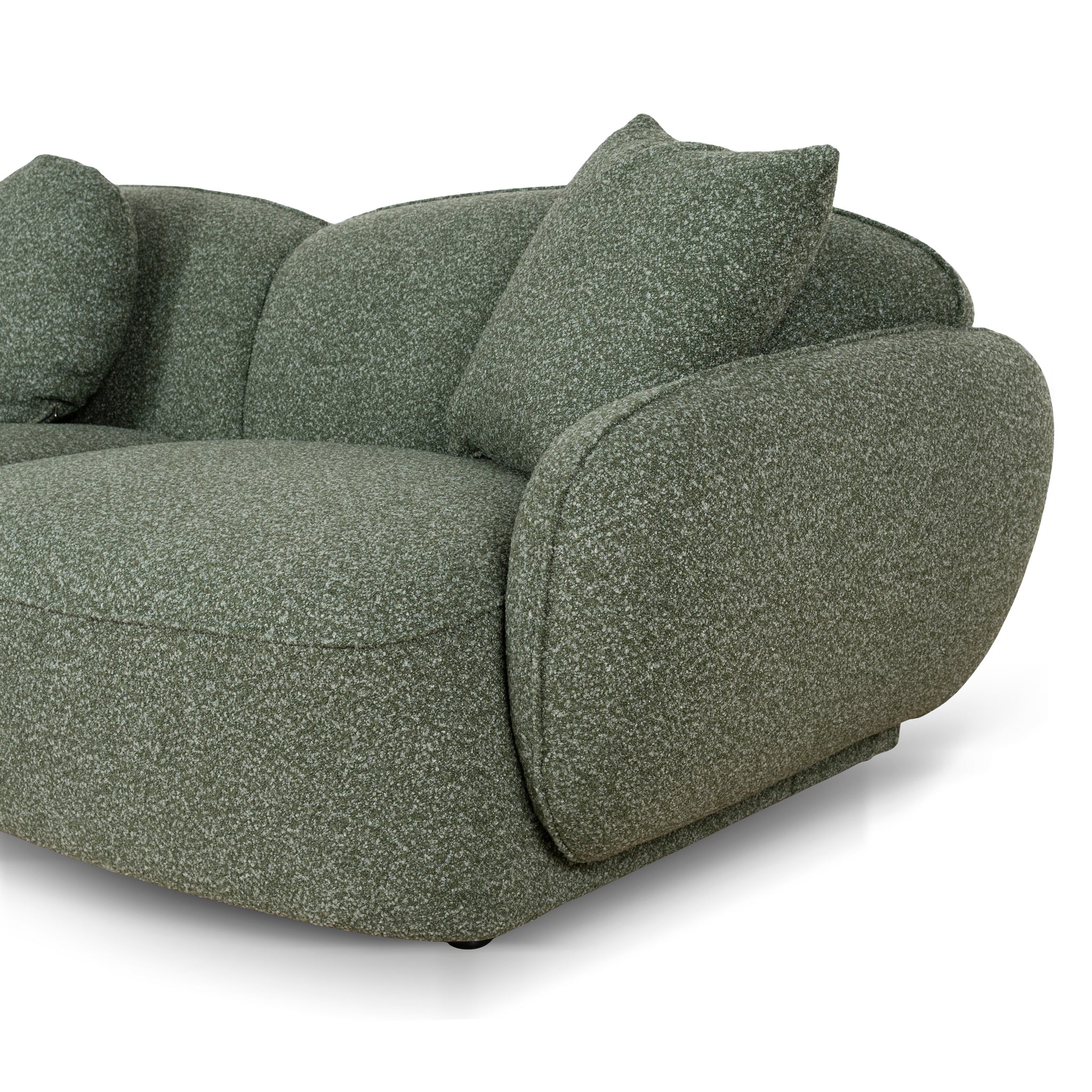 CLC10394-AE 3 Seater Left Chaise Sofa - Amazon Green