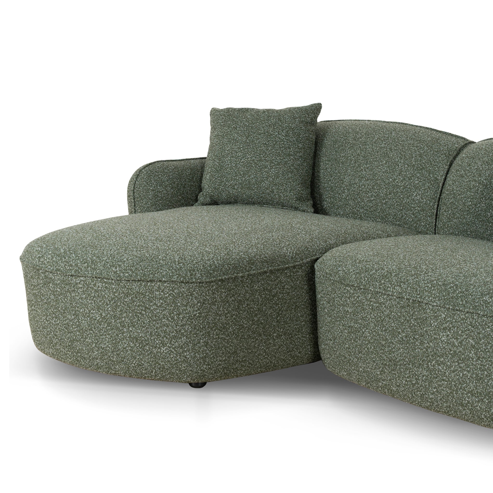 CLC10394-AE 3 Seater Left Chaise Sofa - Amazon Green