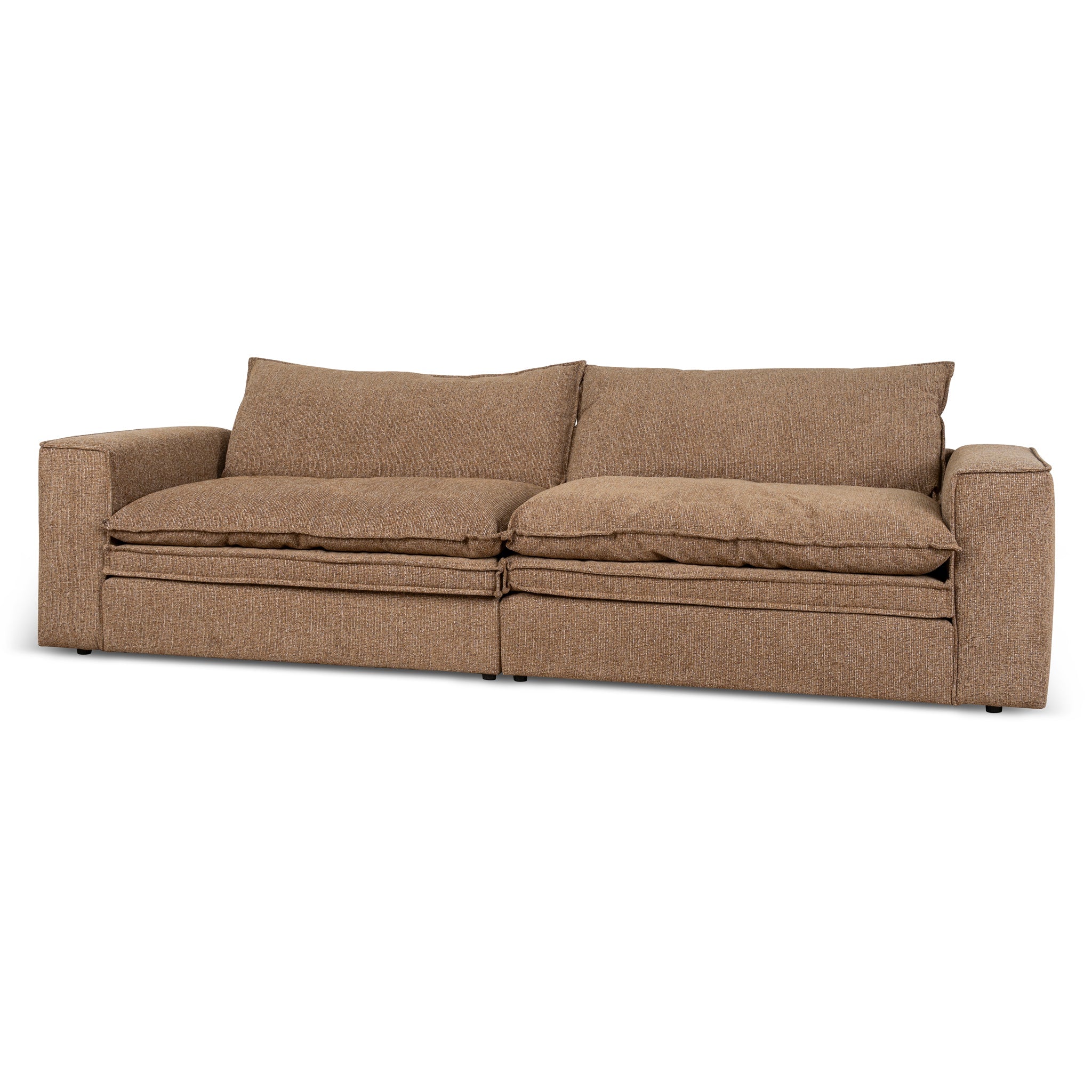 CLC10401-IG 2.96m 3 Seater Fabric Sofa - Almond Brown