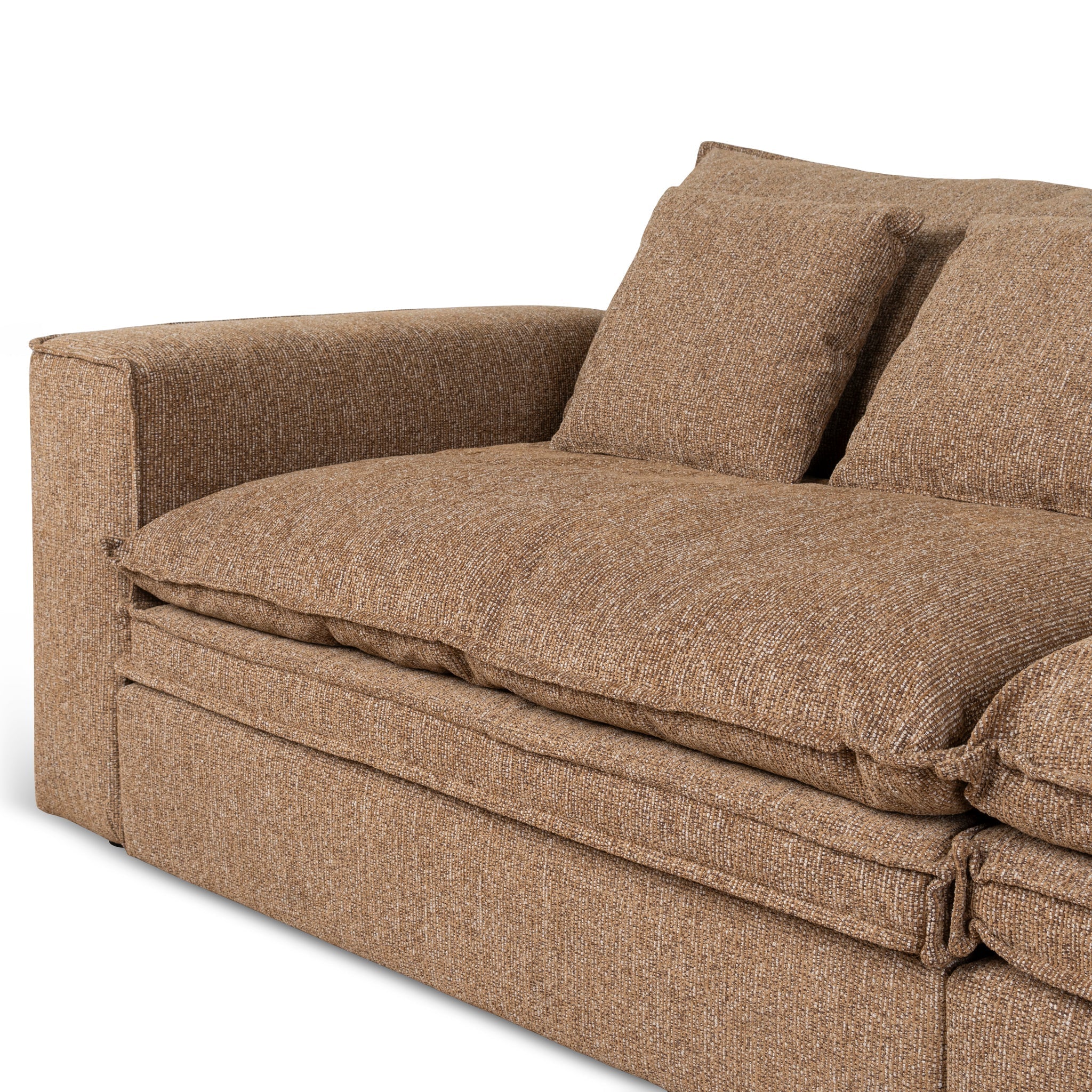 CLC10401-IG 3 Seater Fabric Sofa - Almond Brown