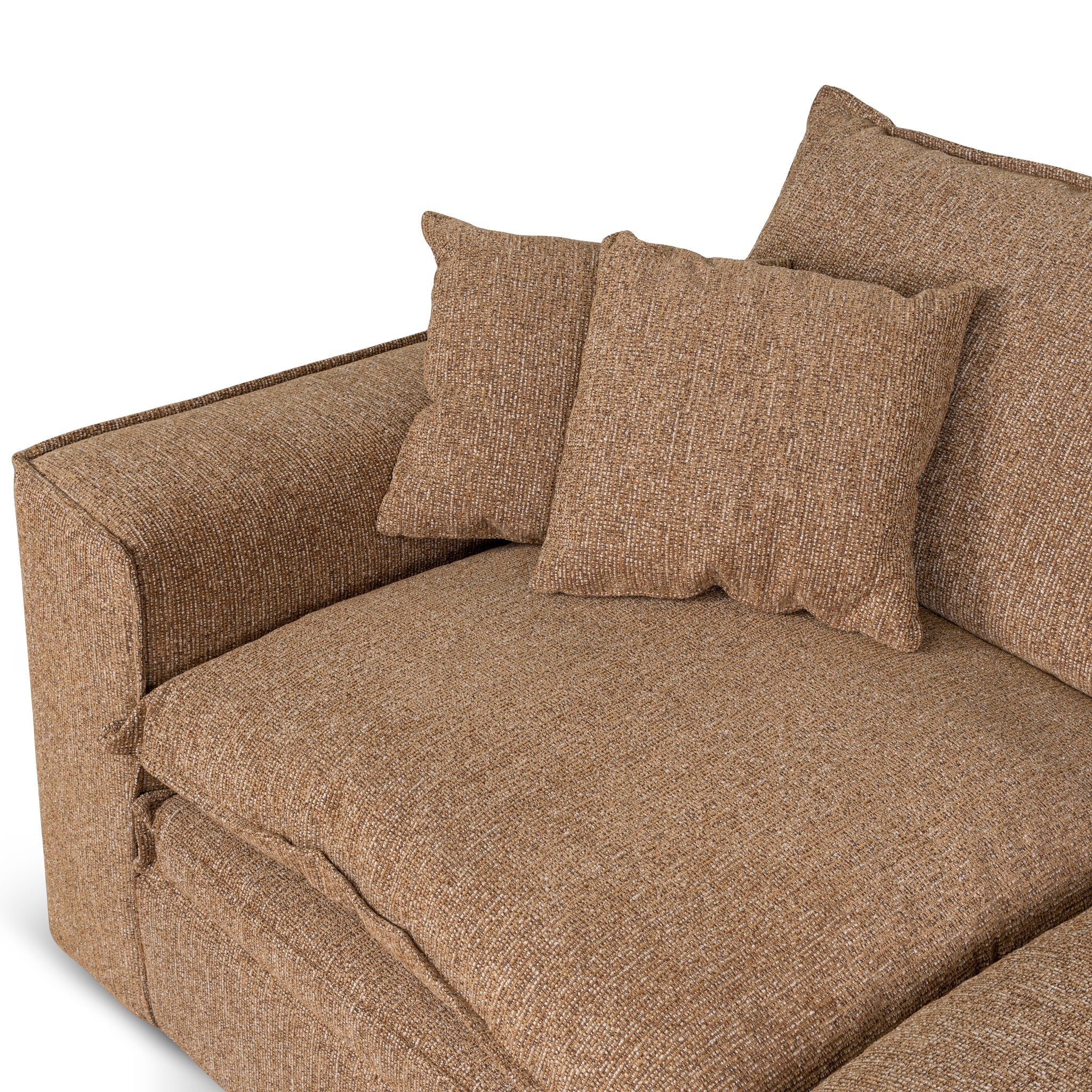 2 Seater Fabric Sofa - Almond Brown