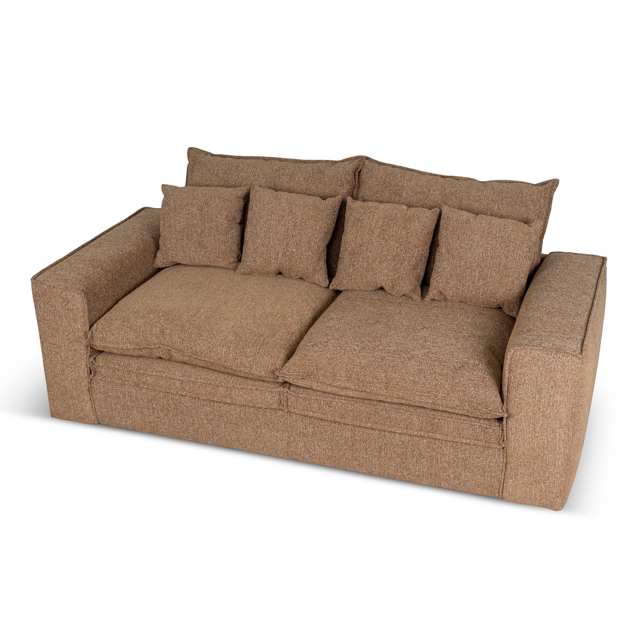 CLC10402-IG 2.2m 2 Seater Fabric Sofa - Almond Brown