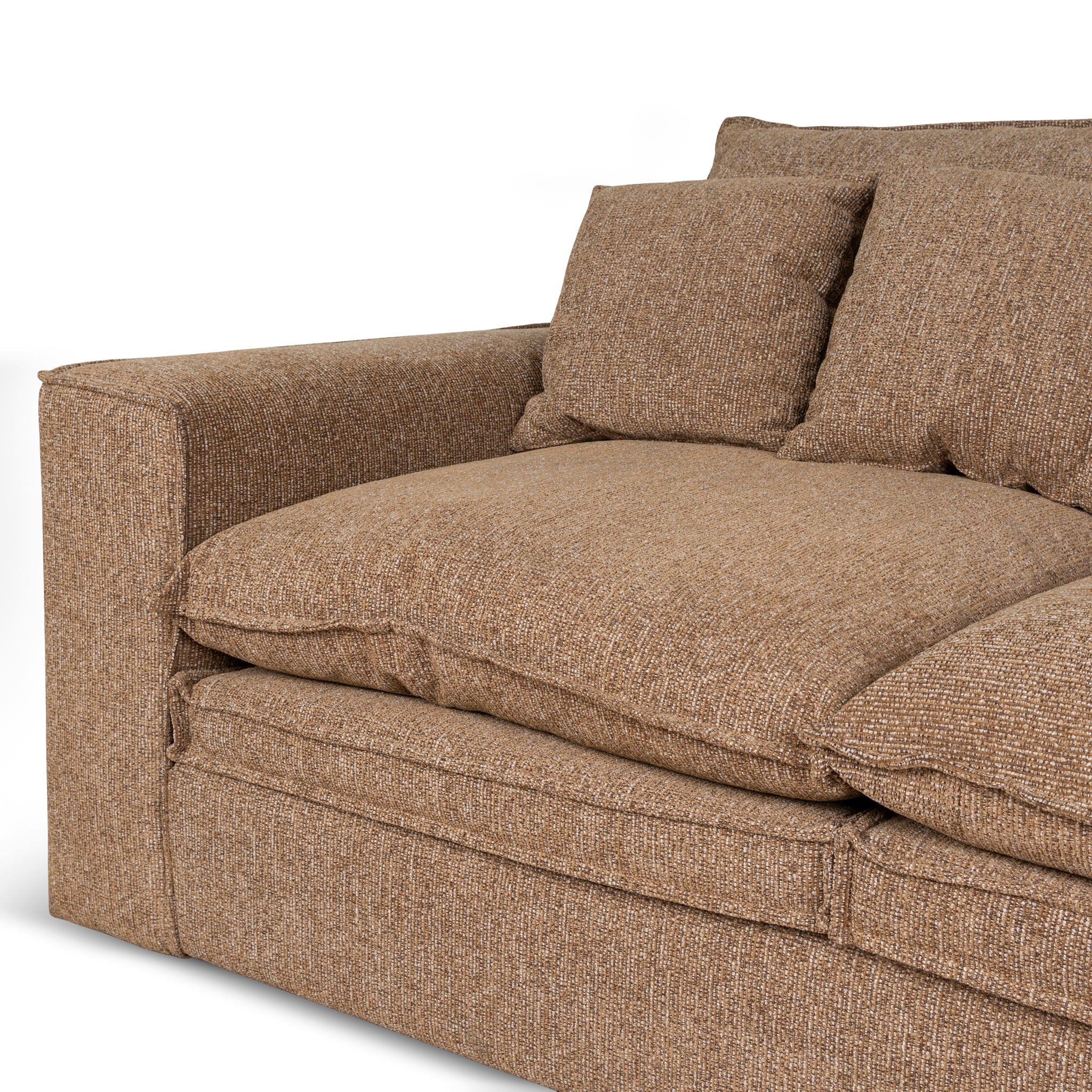 2 Seater Fabric Sofa - Almond Brown