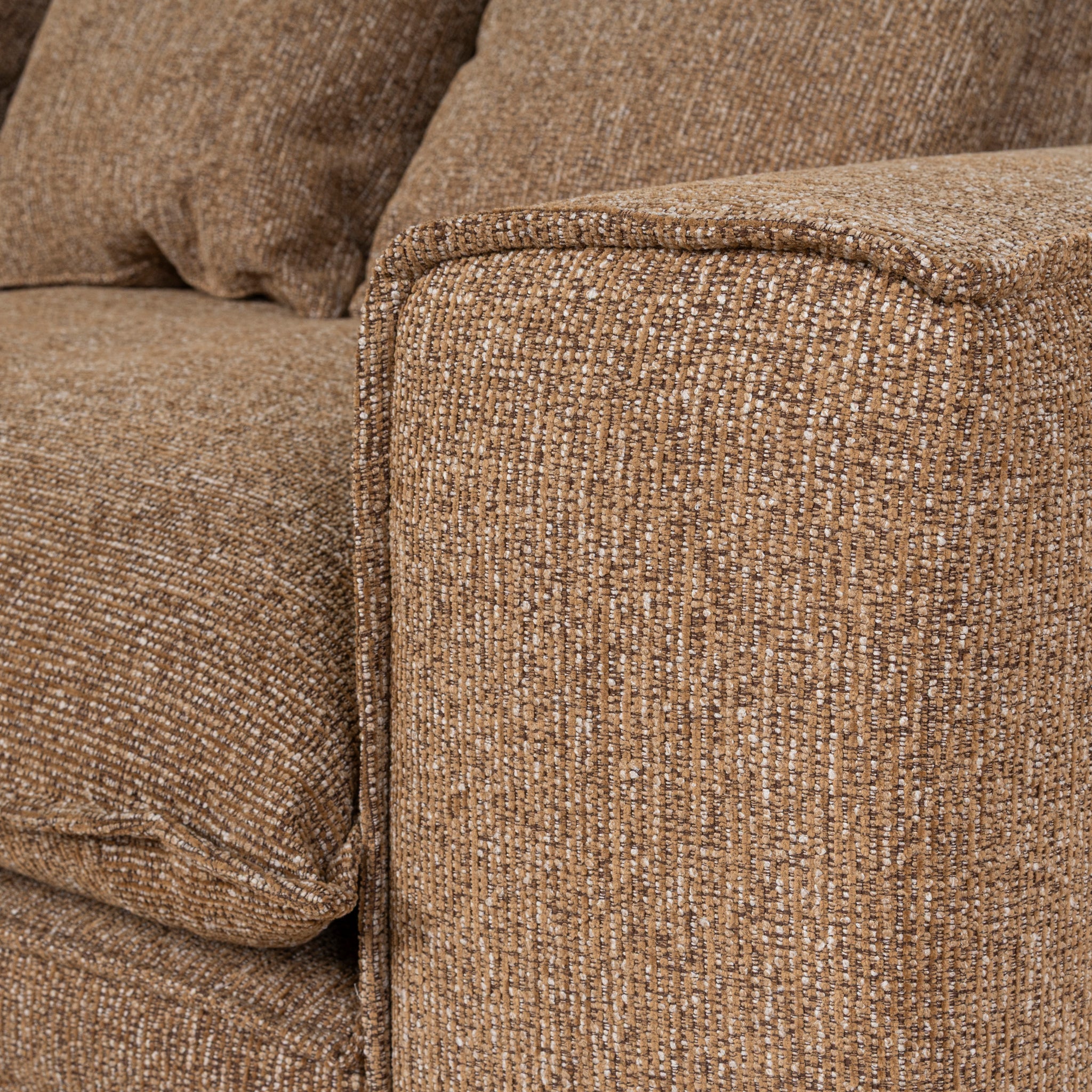 2 Seater Fabric Sofa - Almond Brown