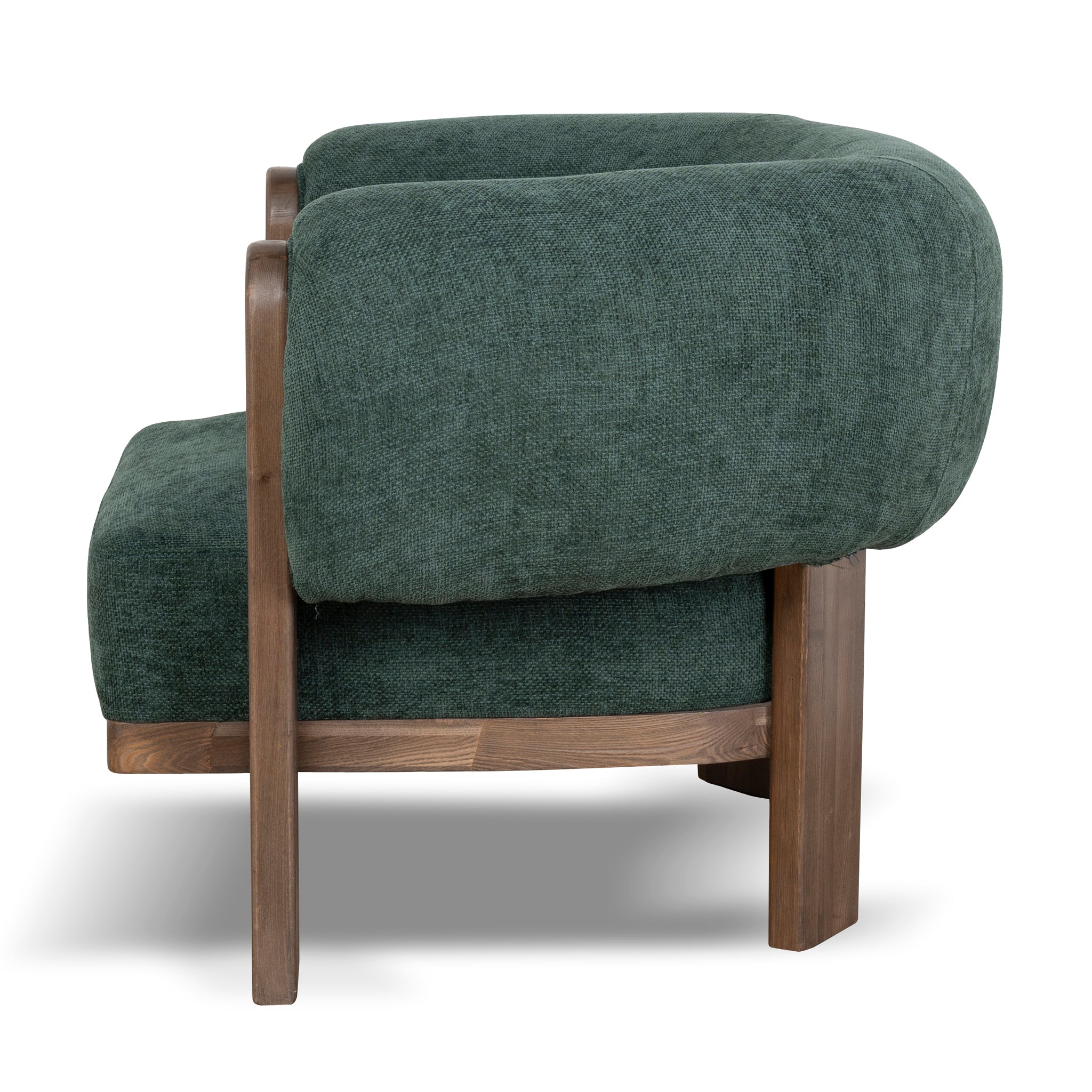 CLC10408-NI Walnut Armchair - Bush Green