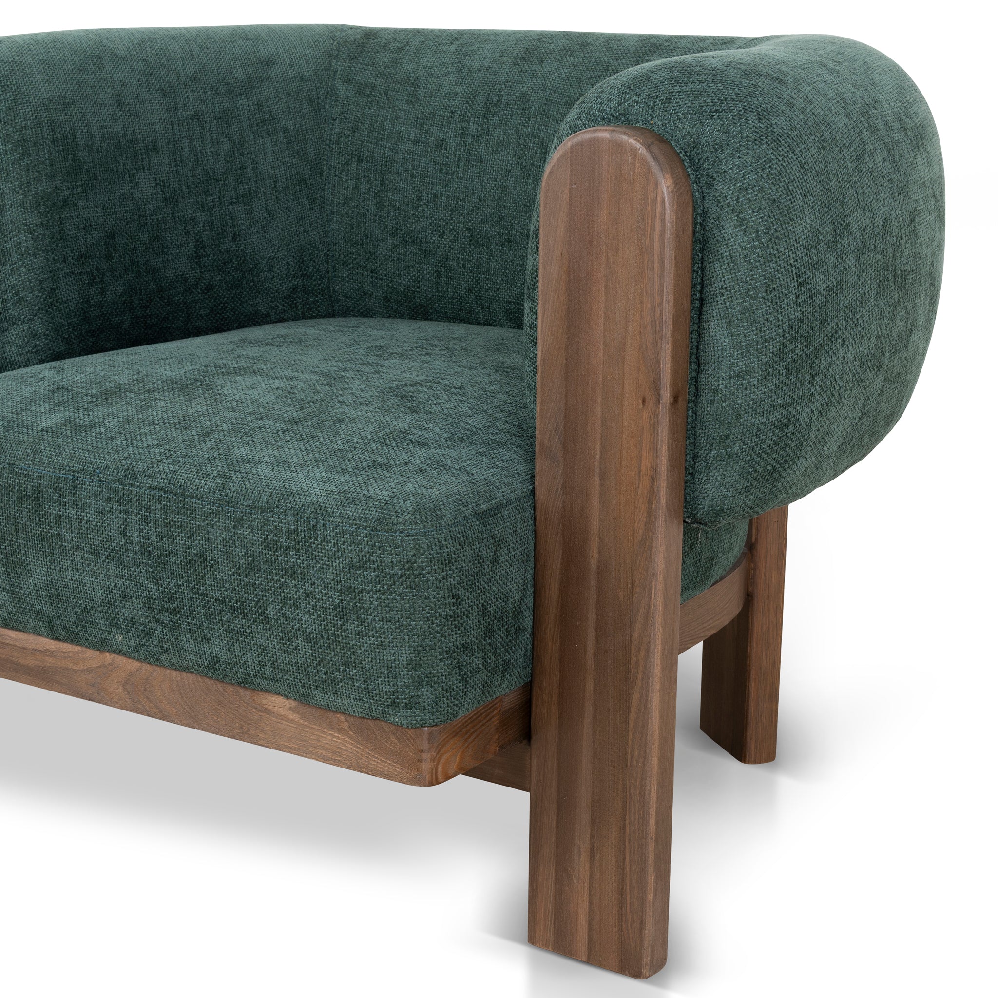 CLC10408-NI Walnut Armchair - Bush Green