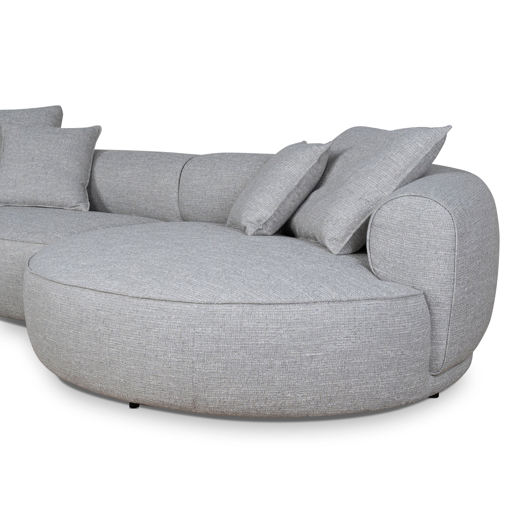 CLC10445-KJ Right Chaise Sofa - Chrome Grey