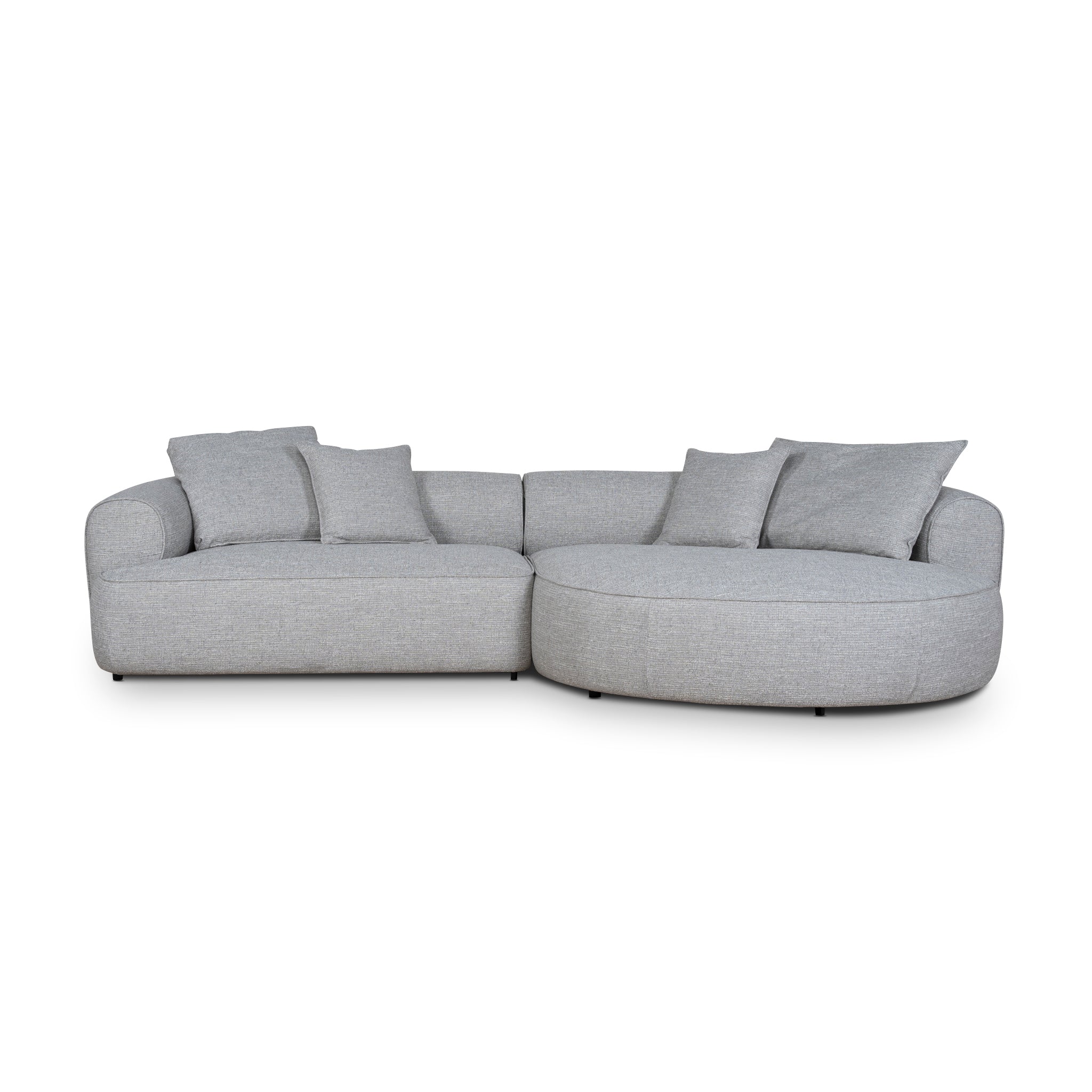 Right Chaise Sofa - Chrome Grey - image 2