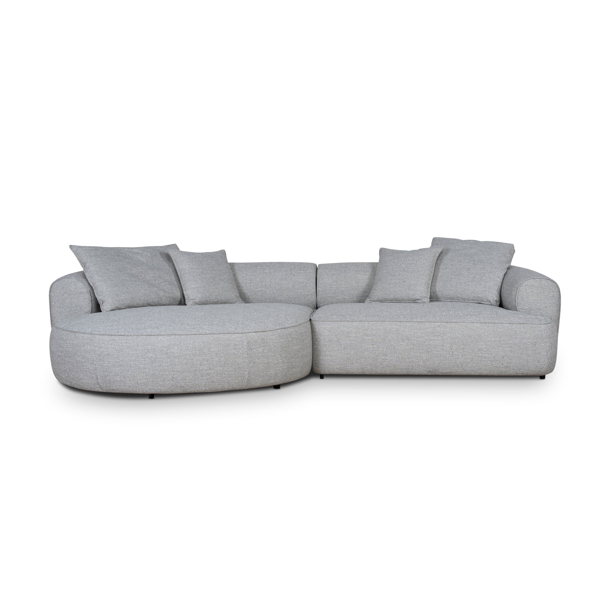 CLC10446-KJ Left Chaise Sofa - Chrome Grey
