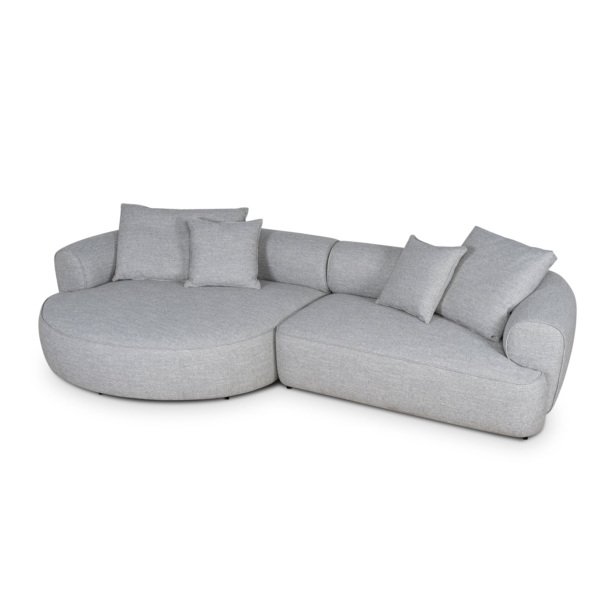 CLC10446-KJ Left Chaise Sofa - Chrome Grey