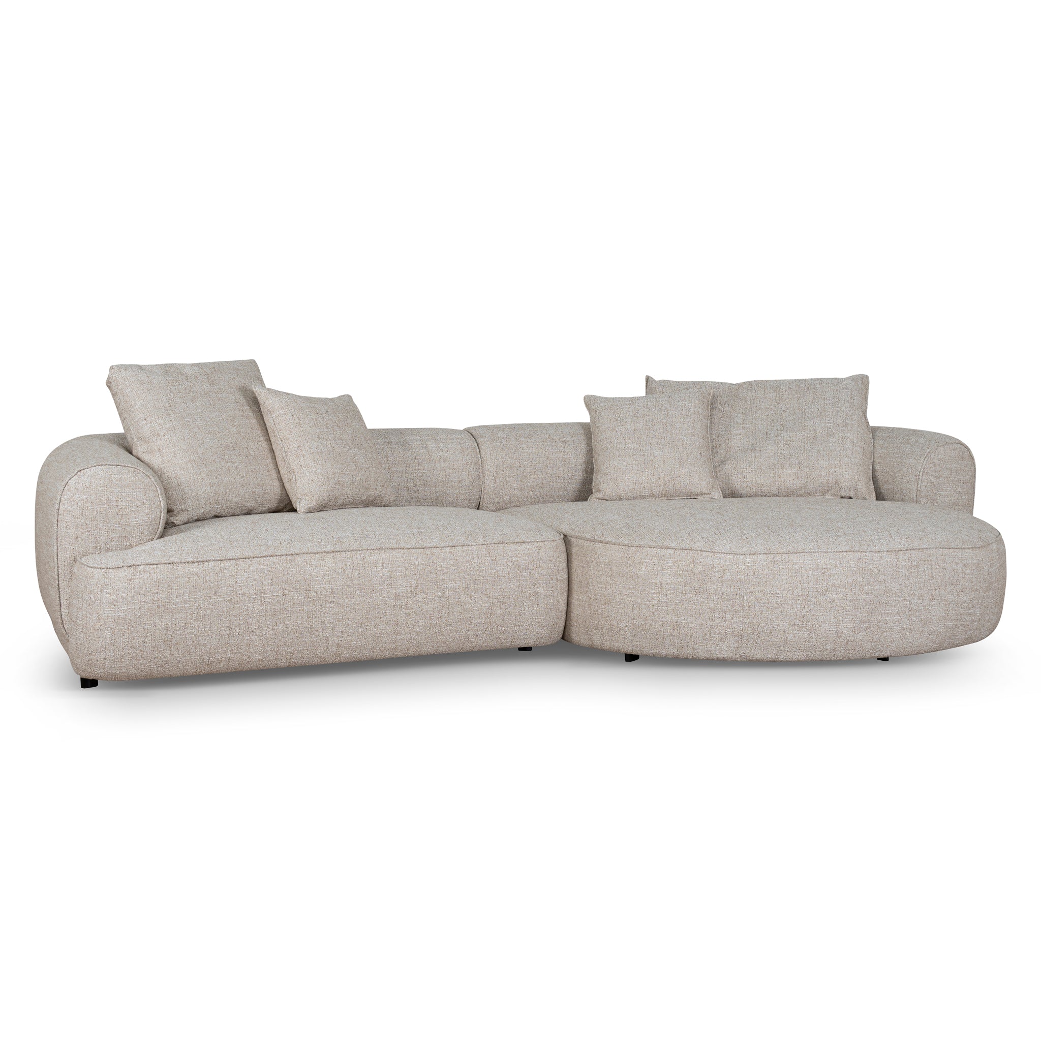 Right Chaise Sofa - Pale Beige - Carina