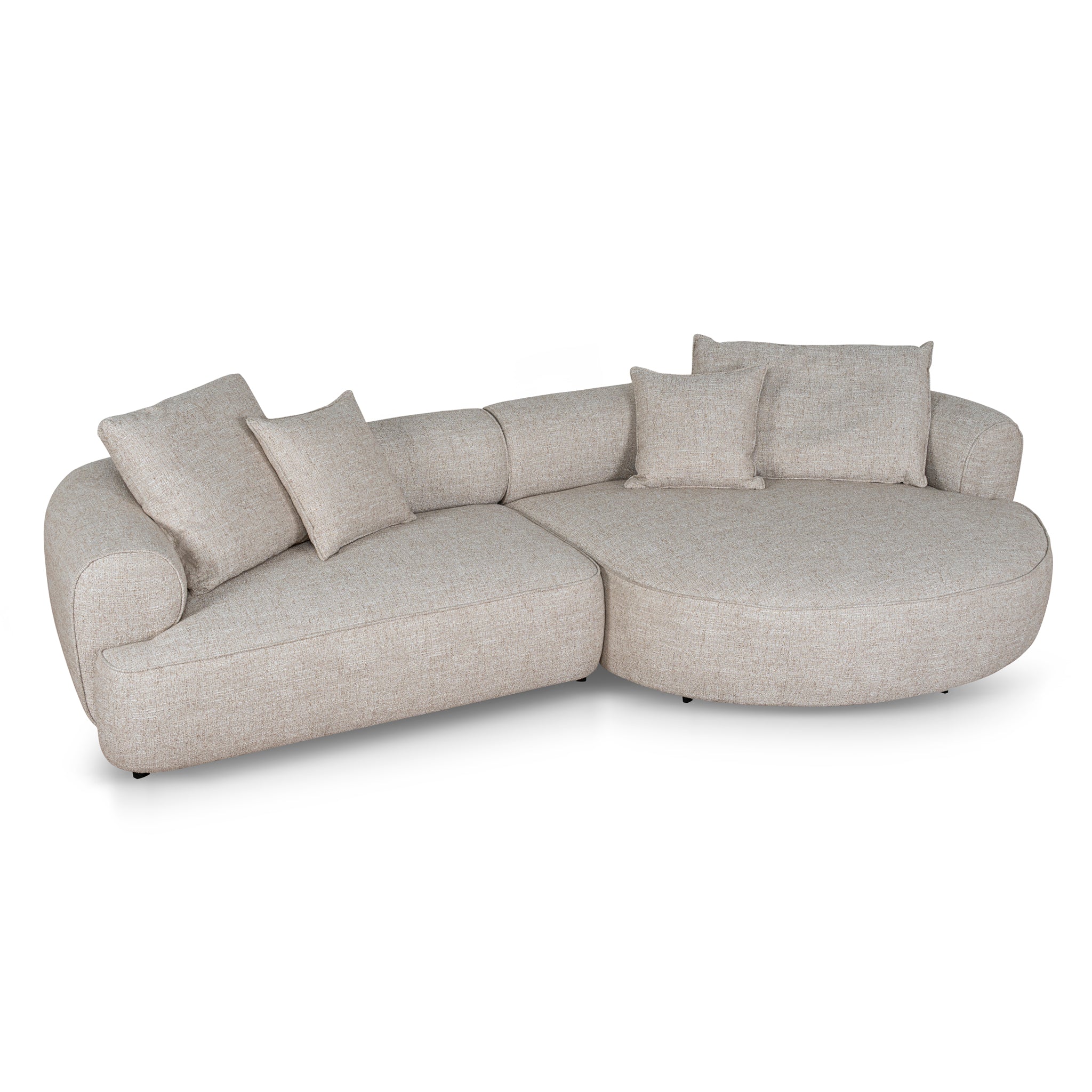 Right Chaise Sofa - Pale Beige - Carina