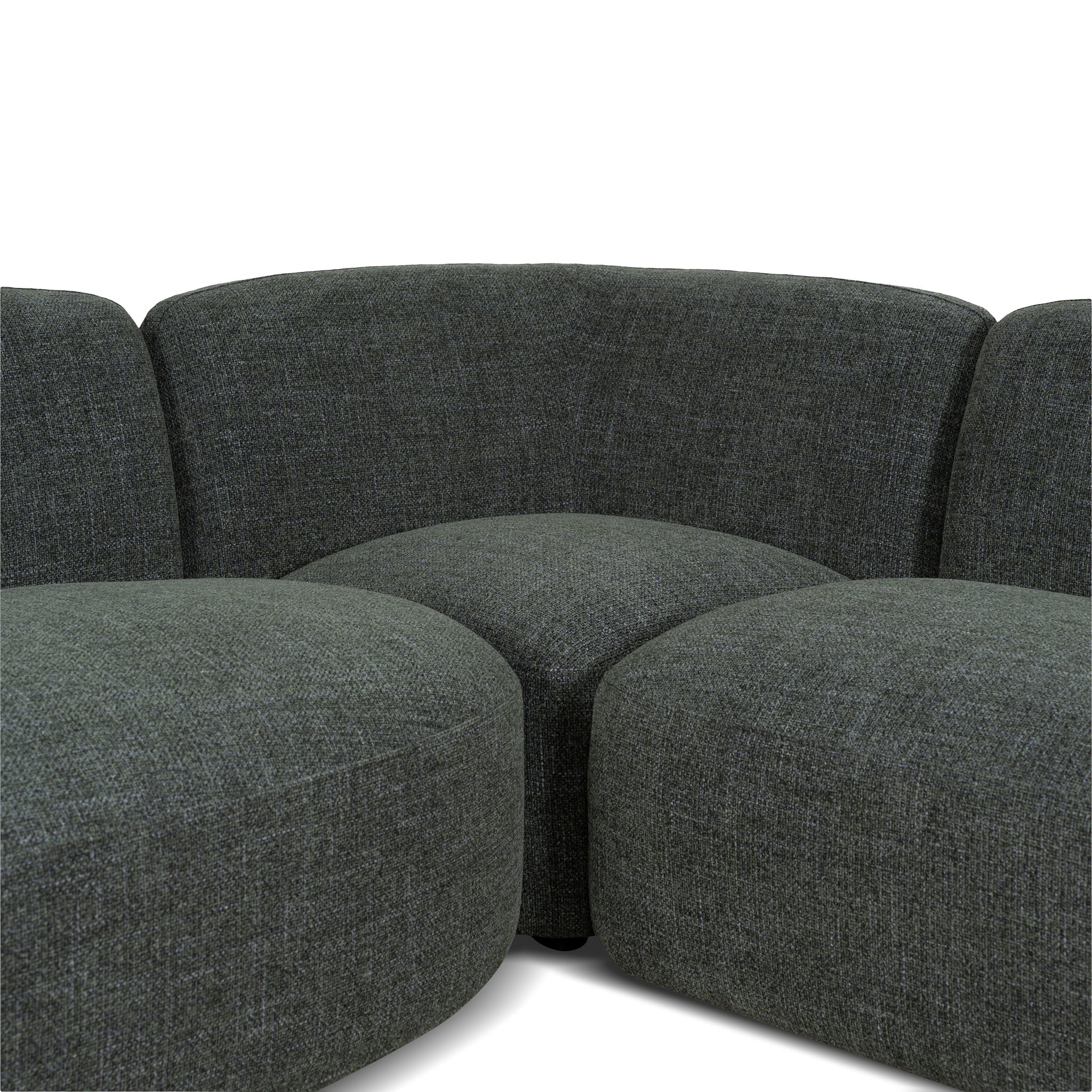 CLC10471-KSO Left Chaise Modular Sofa - Moss Green