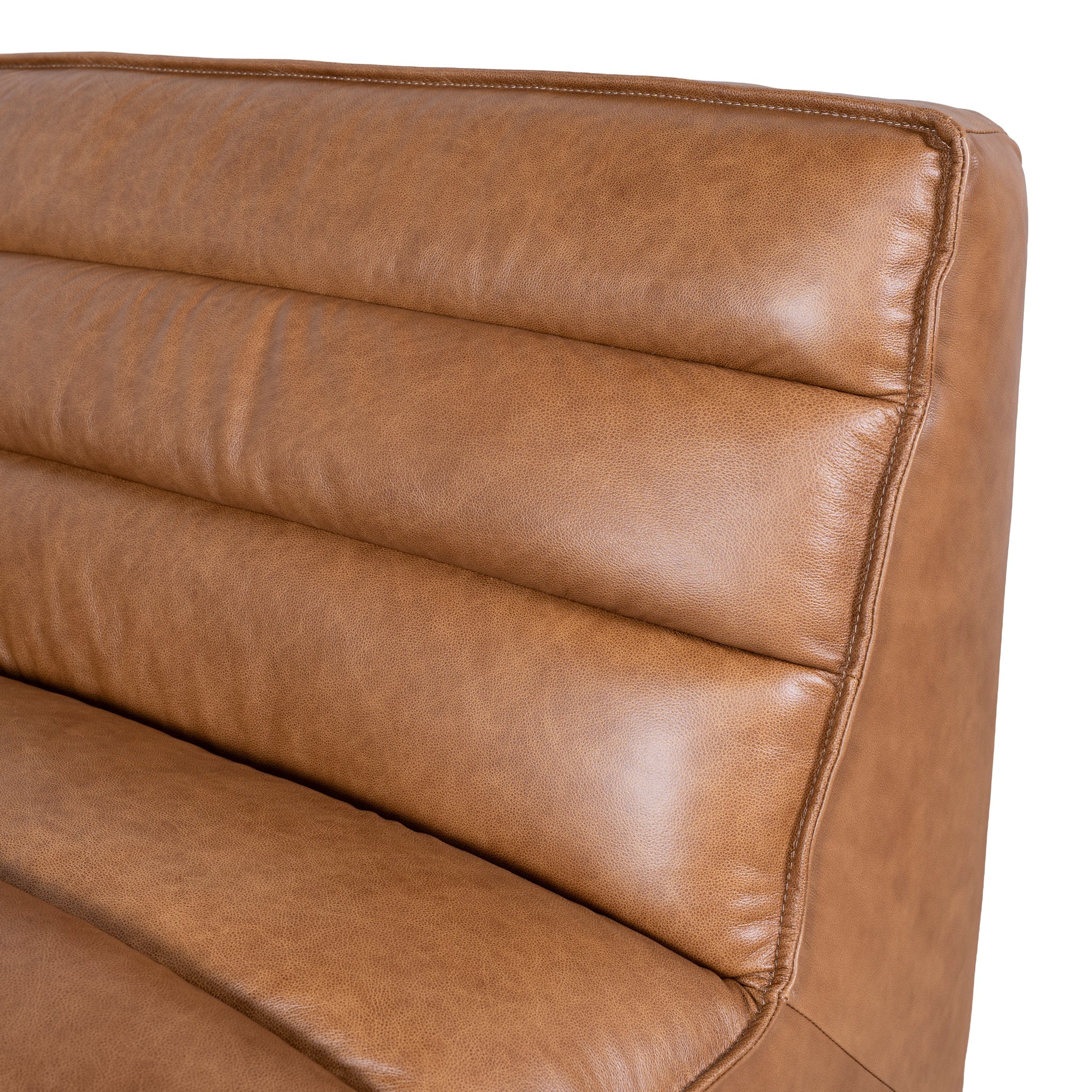 CLC10479-KSO Modular Leather Corner Sofa - Amber Brown