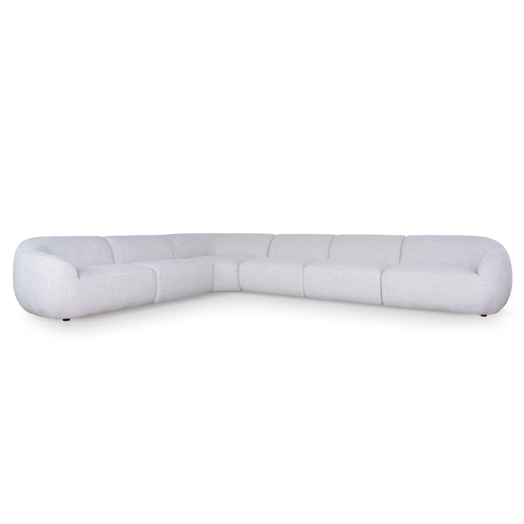 Extended Corner Fabric Sofa - Taupe Beige