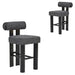 Showcasing Lobedora Black Barstool - Field Charcoal (Set of 2) BS10524-OLSx2 Bar Stool by Calibre Furniturs