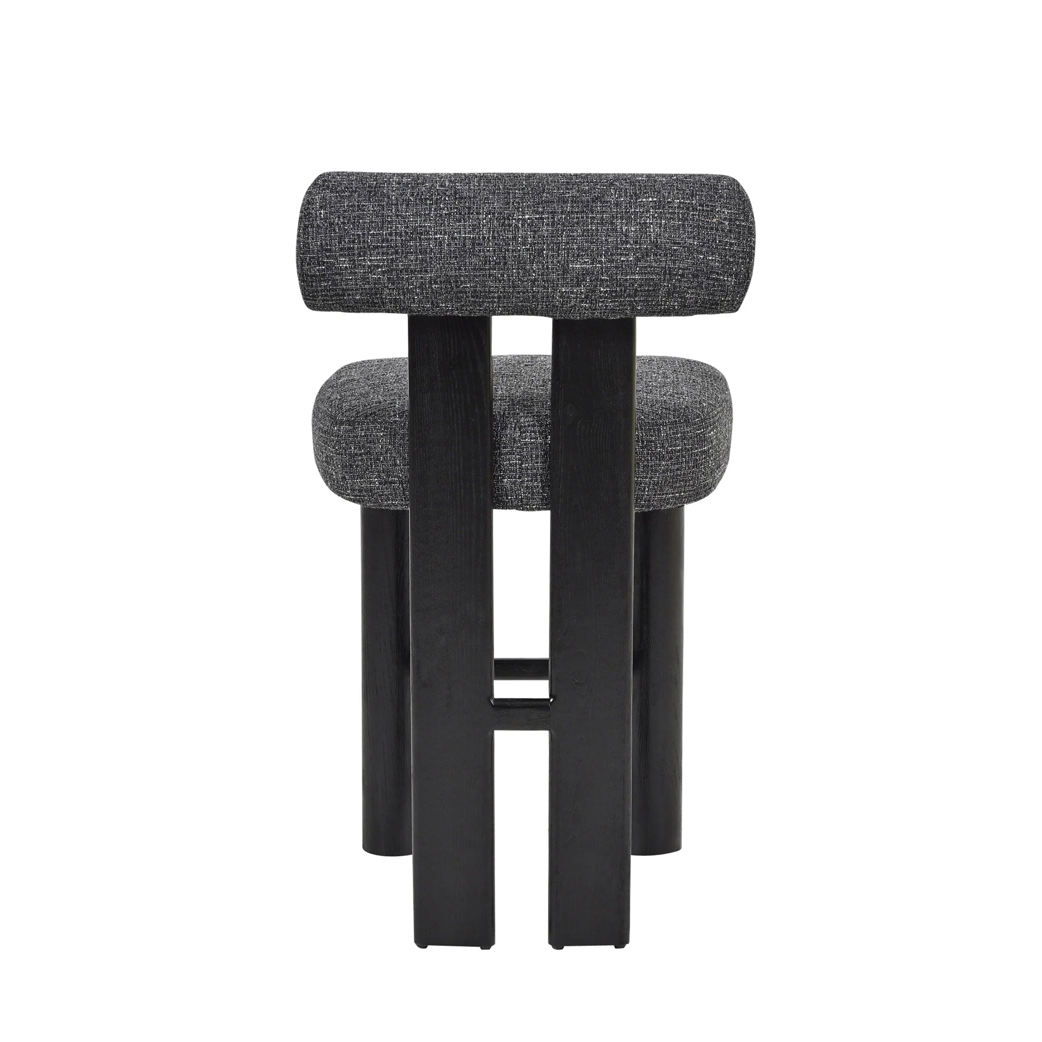 Lobedora Black Barstool - Field Charcoal (Set of 2)