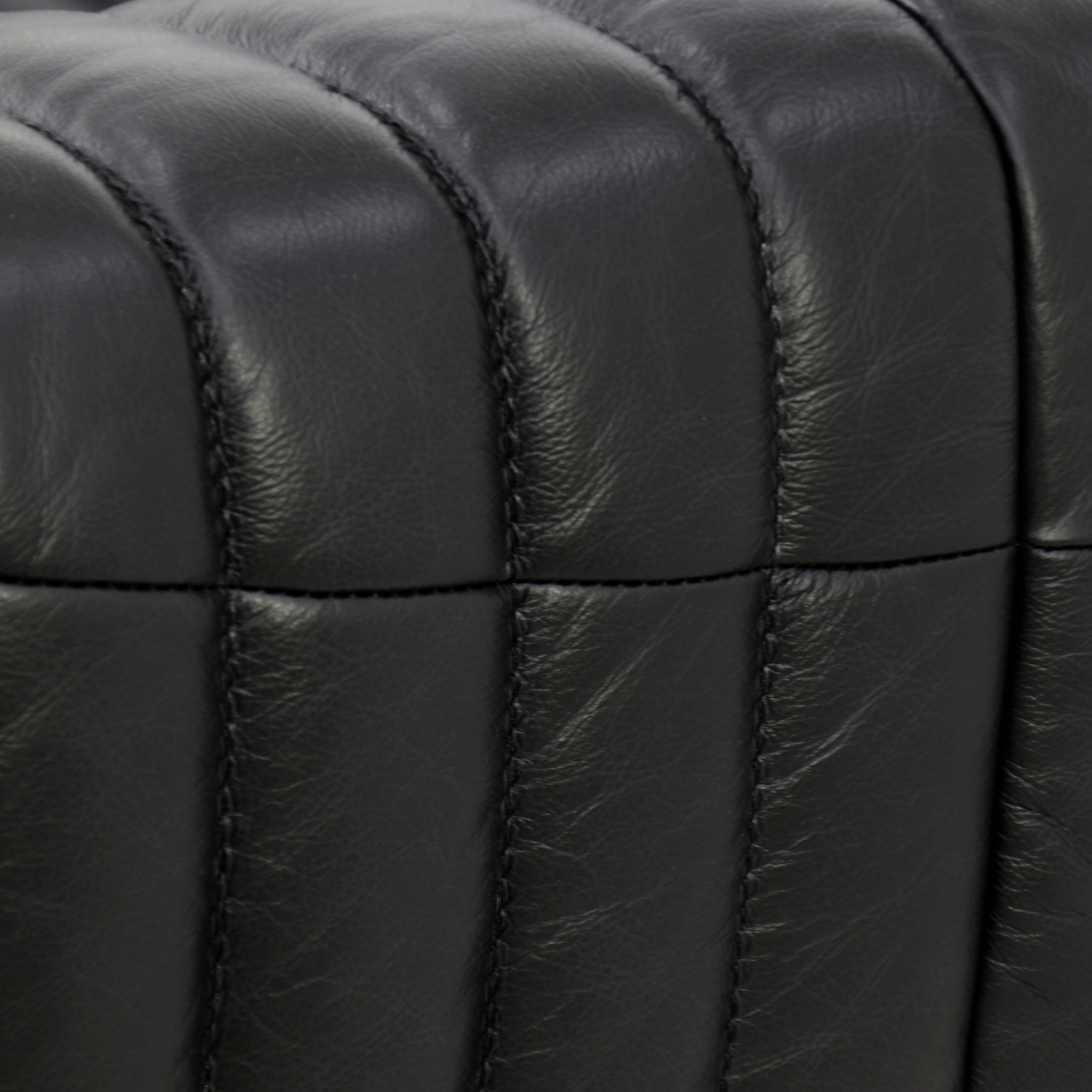 CLC10841-NV 3 Seater Sofa - Black Leather