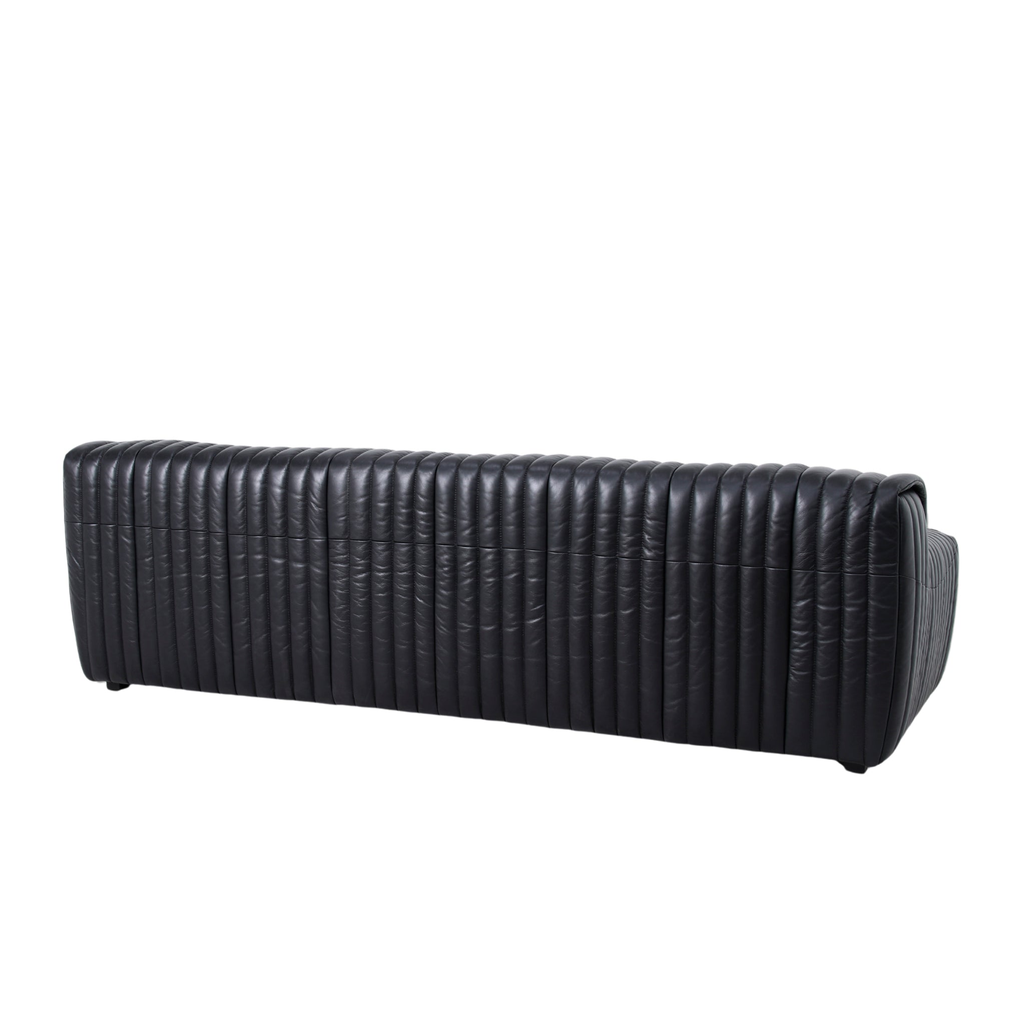 CLC10841-NV 3 Seater Sofa - Black Leather