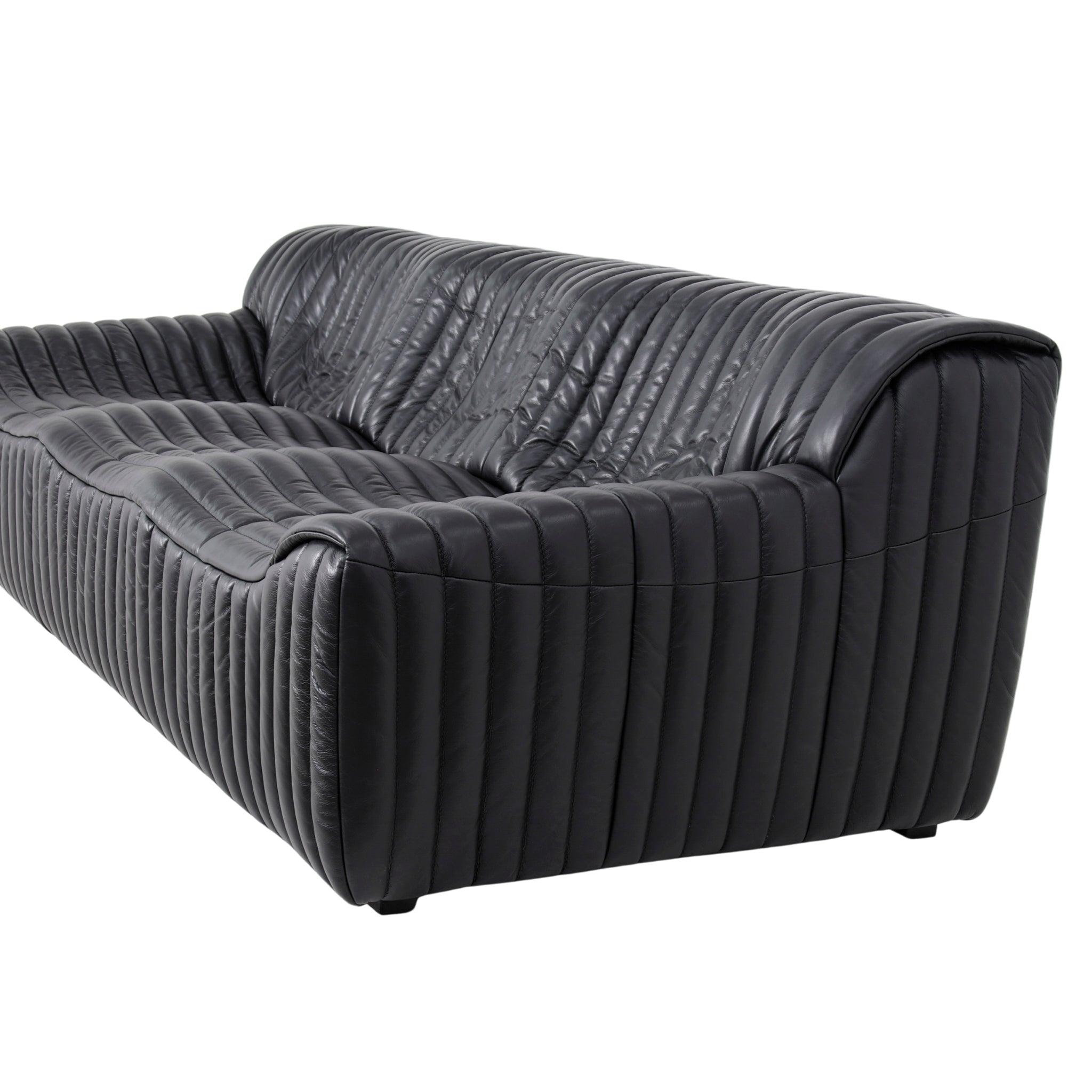 CLC10841-NV 3 Seater Sofa - Black Leather