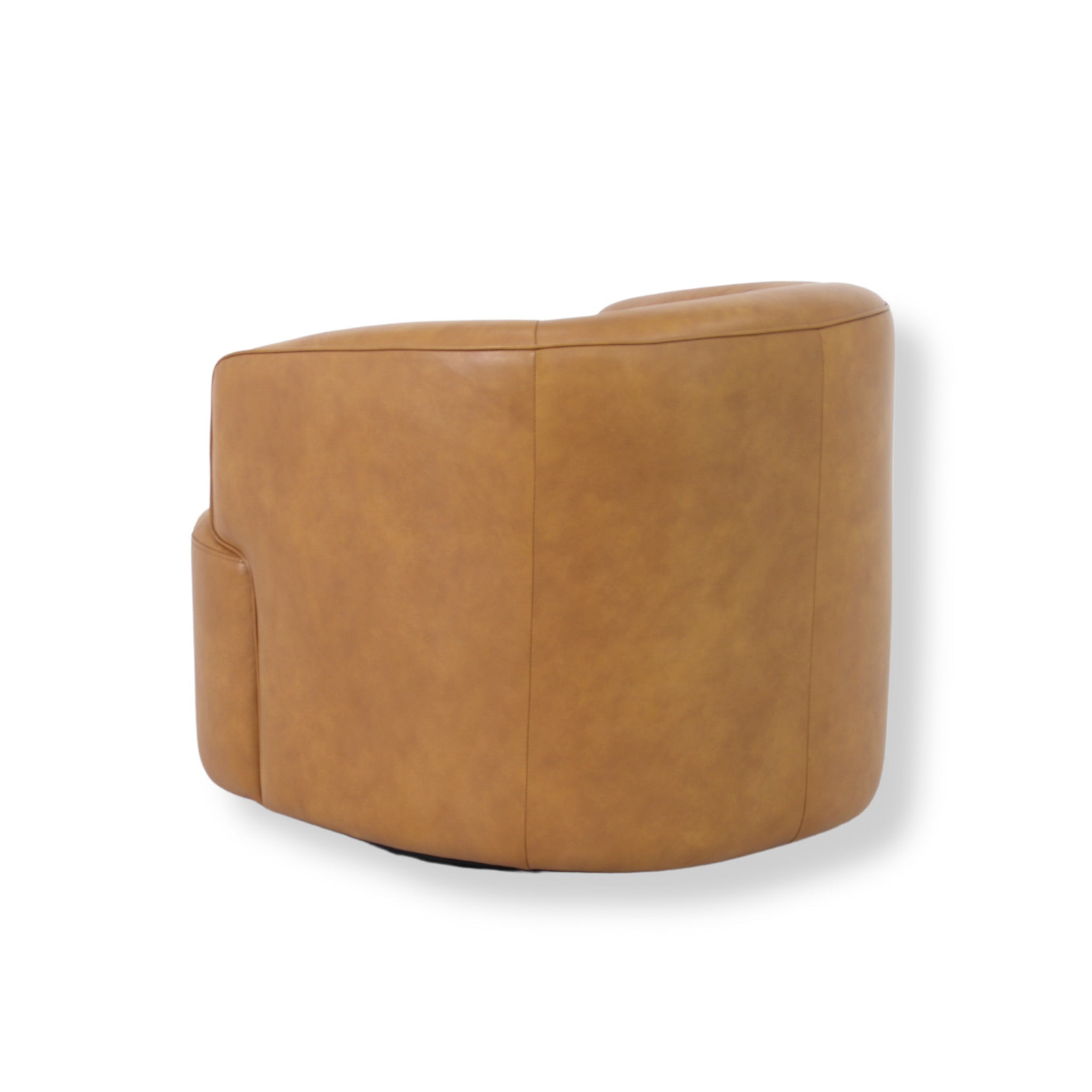 Swivel Armchair - Amber Tan Leather