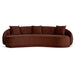 4 Seater Fabric Sofa - Burnt Brown - image 2