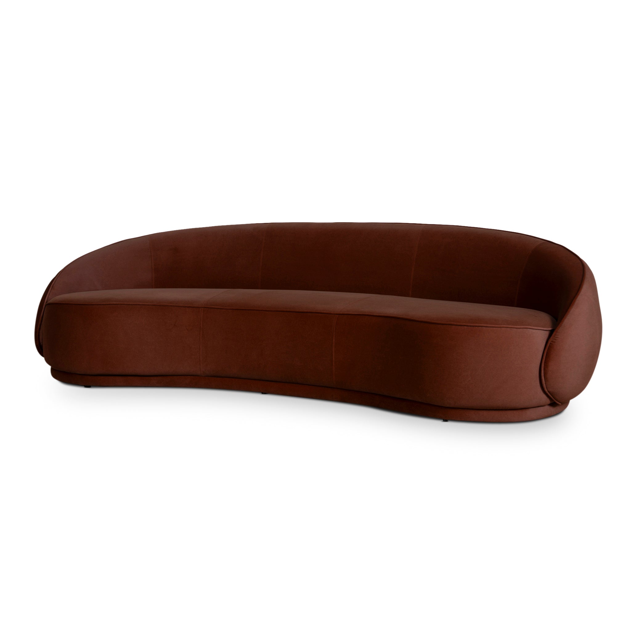 4 Seater Fabric Sofa - Burnt Brown - image 3