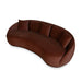 4 Seater Fabric Sofa - Burnt Brown - image 4