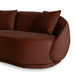 4 Seater Fabric Sofa - Burnt Brown - image 5