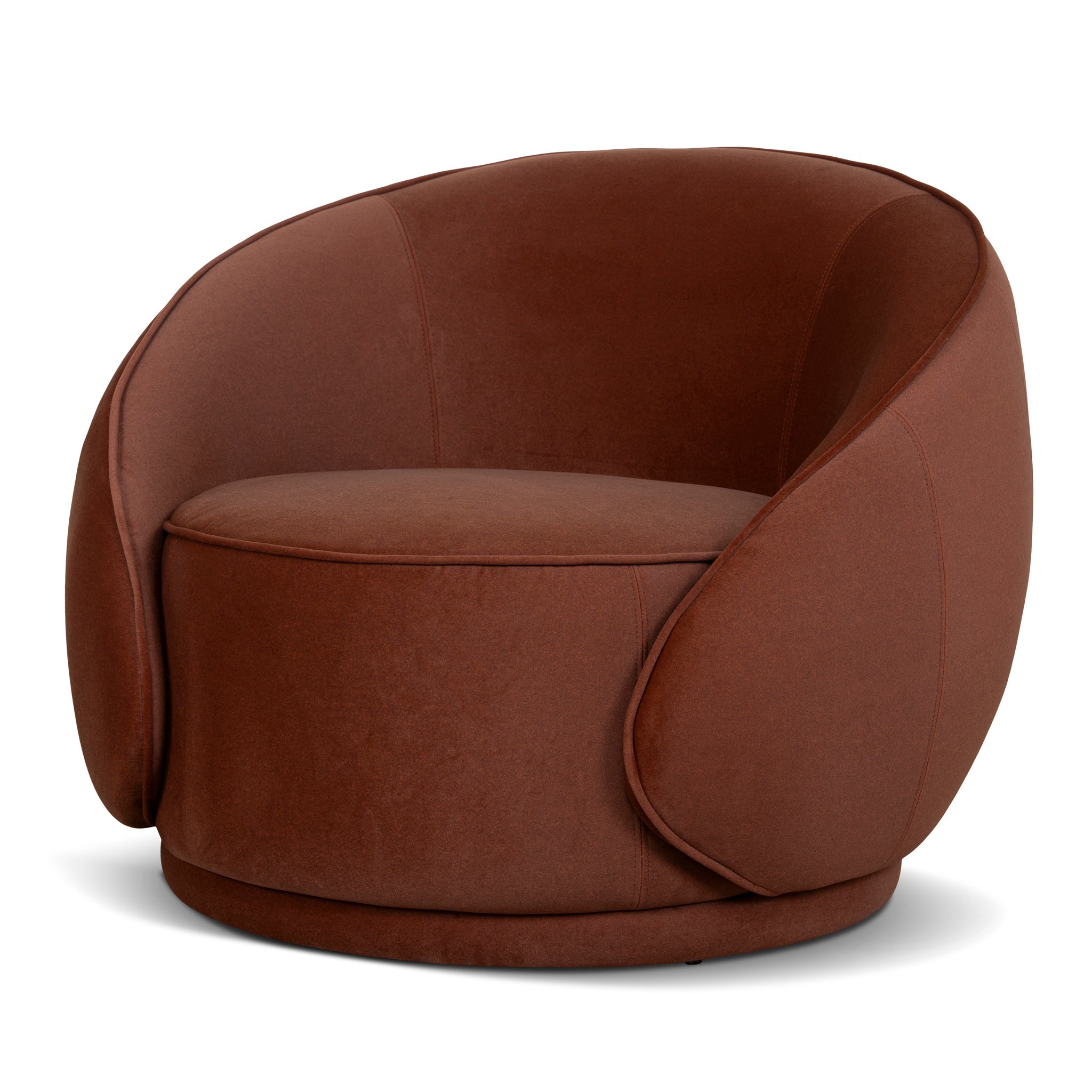 CLC10848-FS Fabric Armchair - Burnt Brown