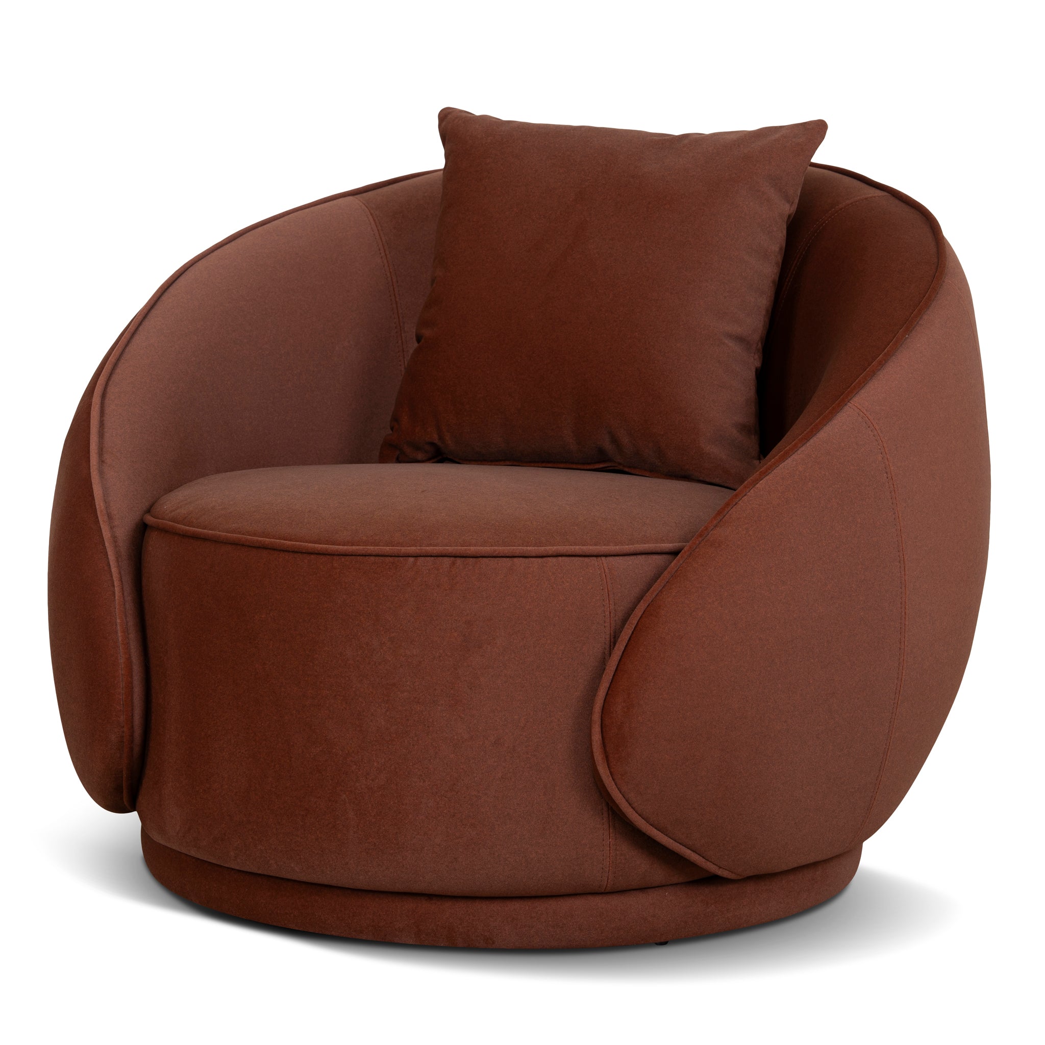 CLC10848-FS Fabric Armchair - Burnt Brown