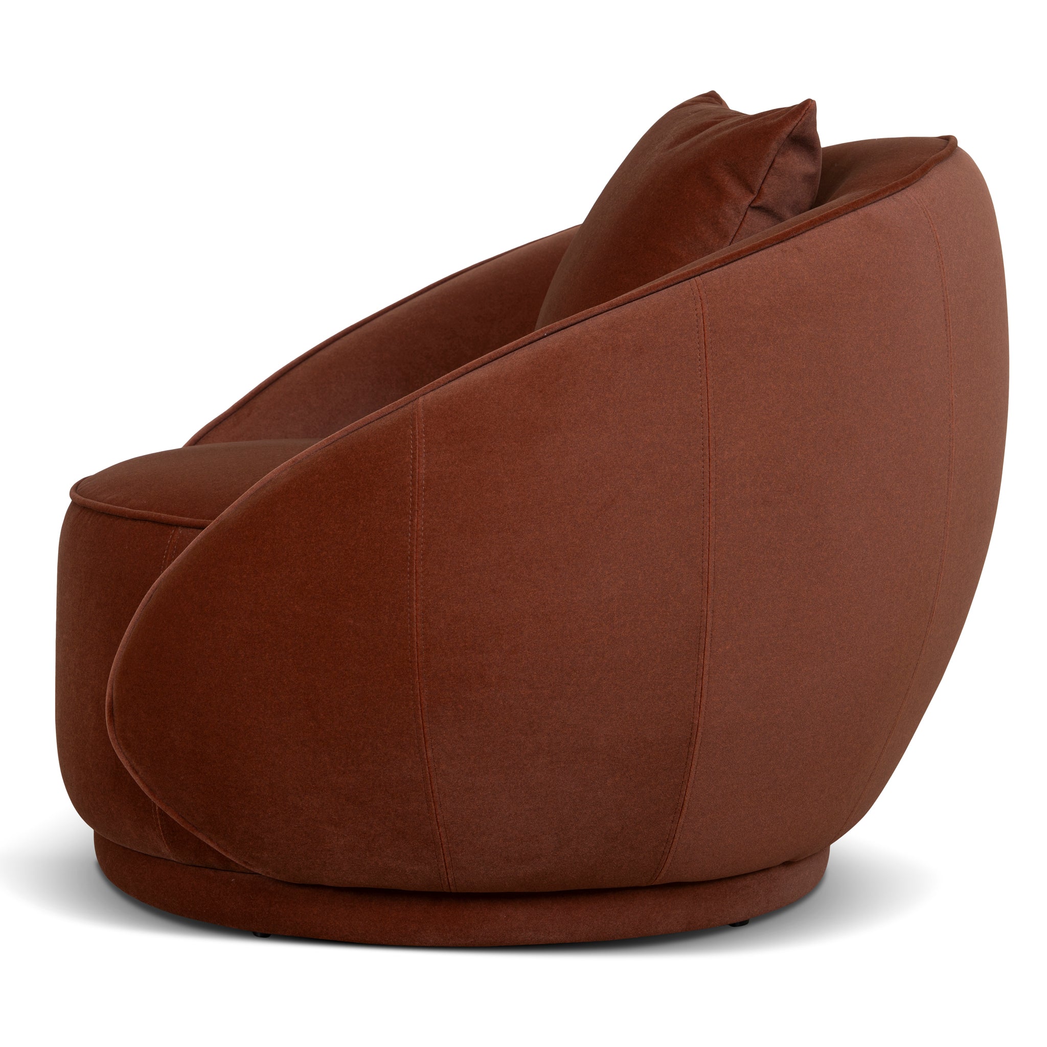 CLC10848-FS Fabric Armchair - Burnt Brown