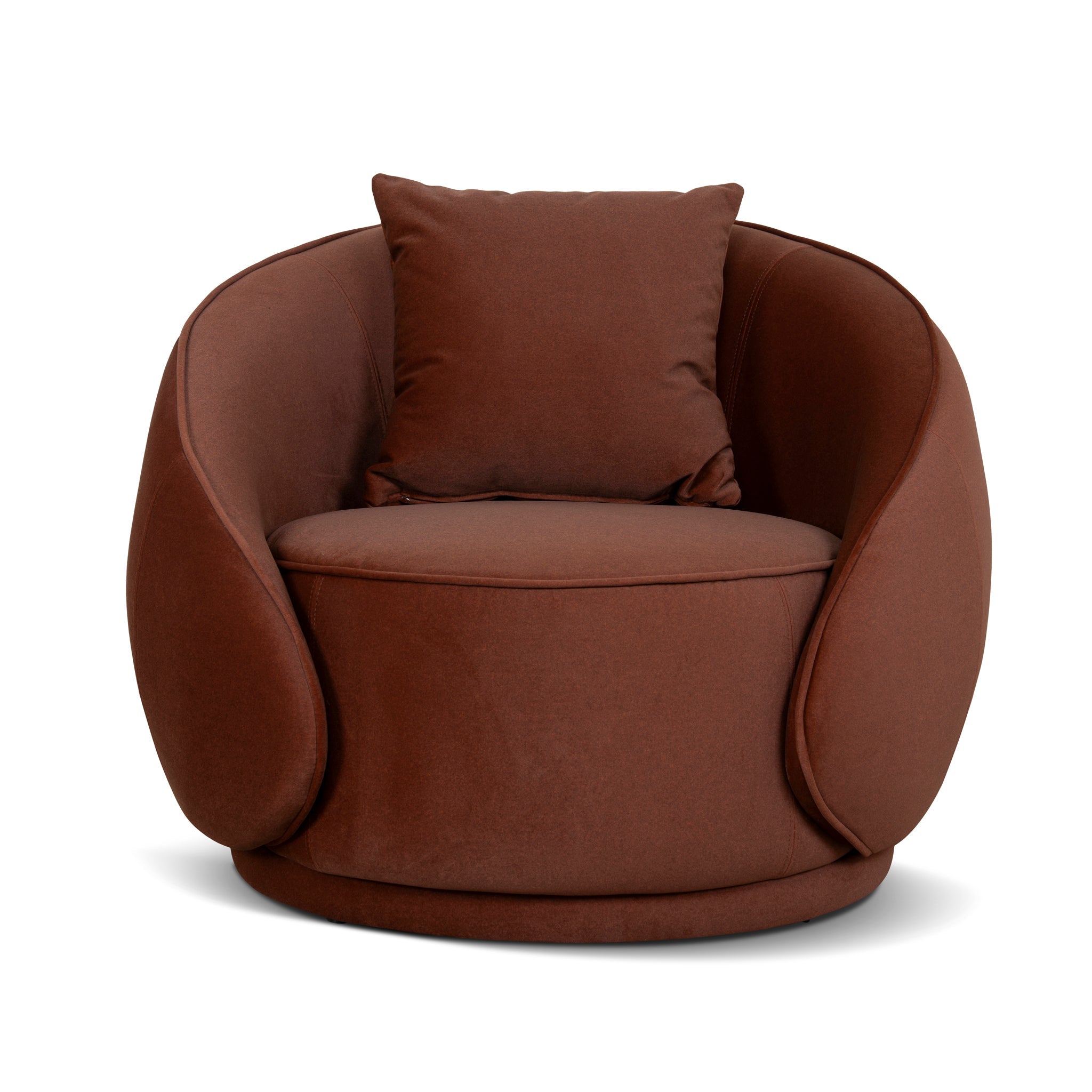 CLC10848-FS Fabric Armchair - Burnt Brown